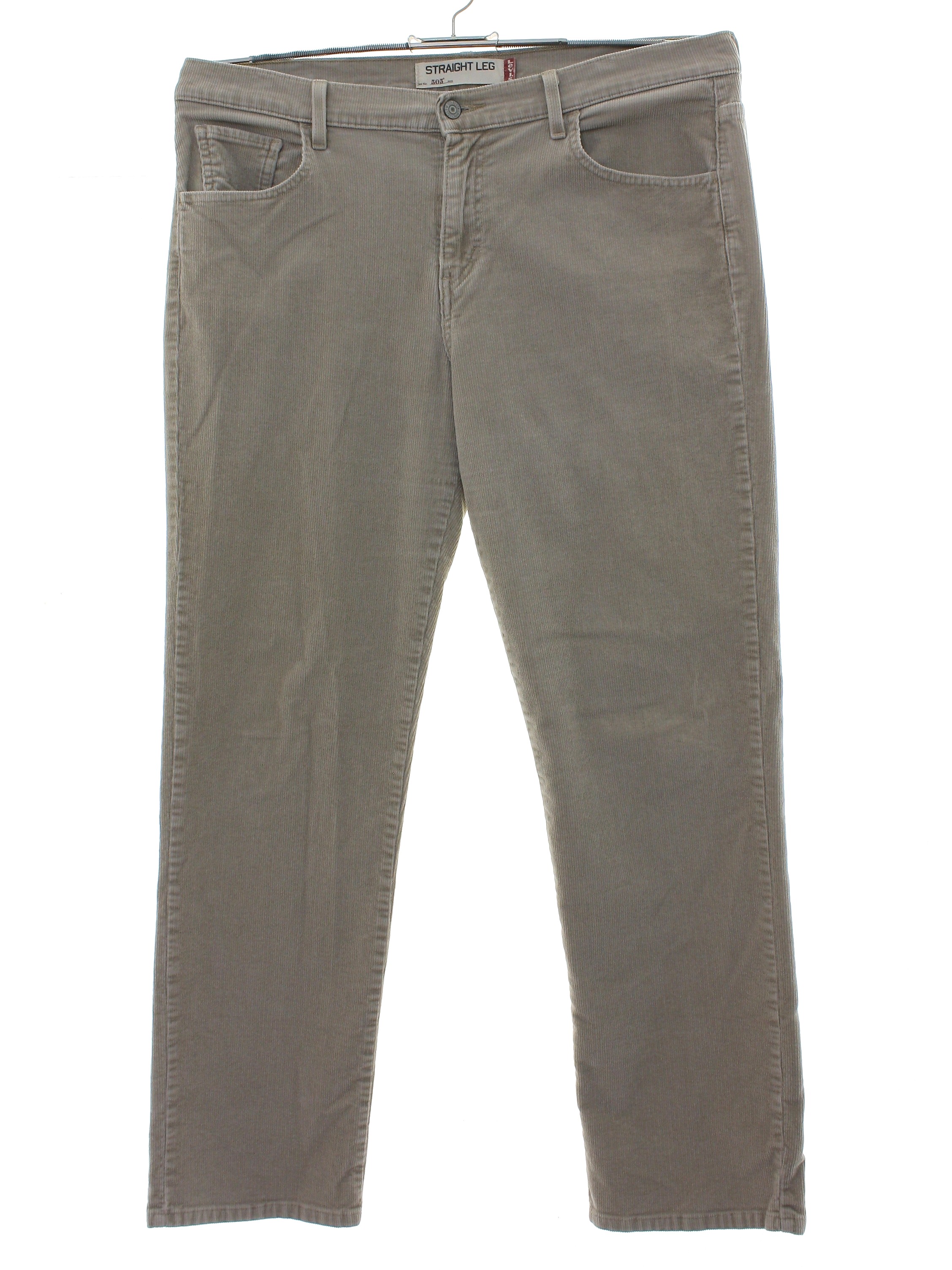 Pants: 90s -Levis 505s- Womens slightly worn fawn cotton corduroy