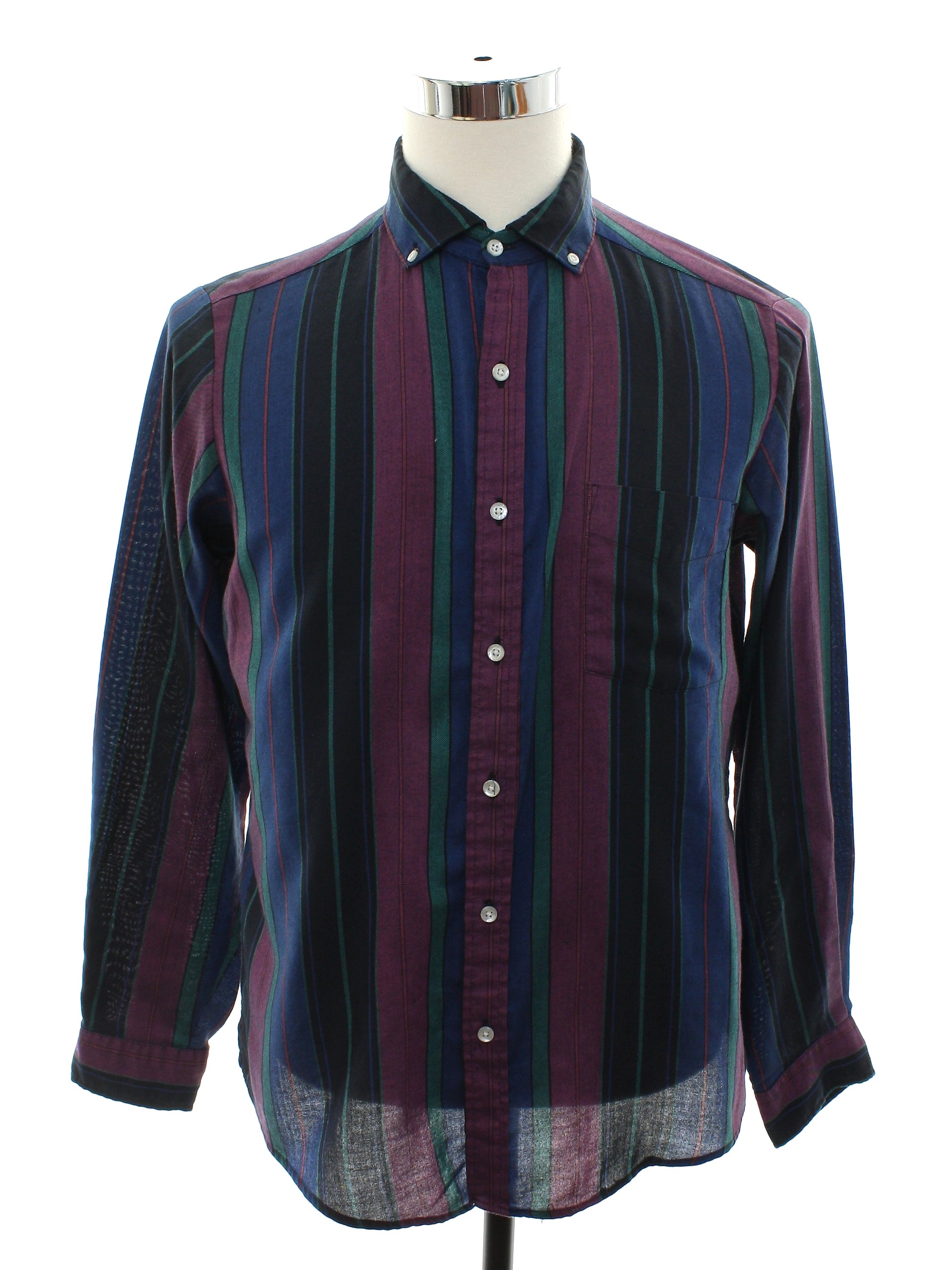 Vintage City Streets 1980s Shirt: 80s -City Streets- Mens purple, black ...