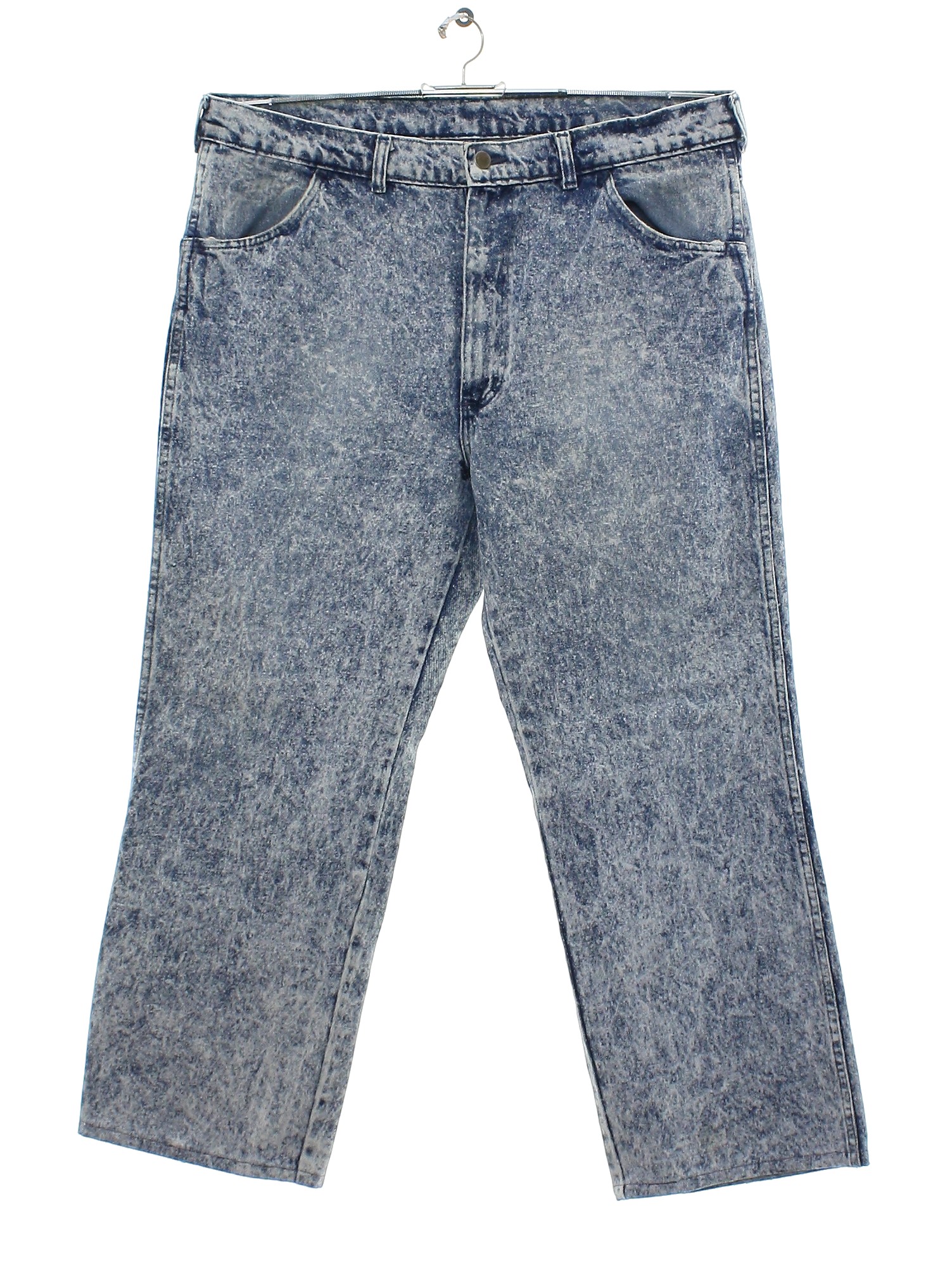 80s Retro Pants 80s No Label Mens acid washed slightly faded