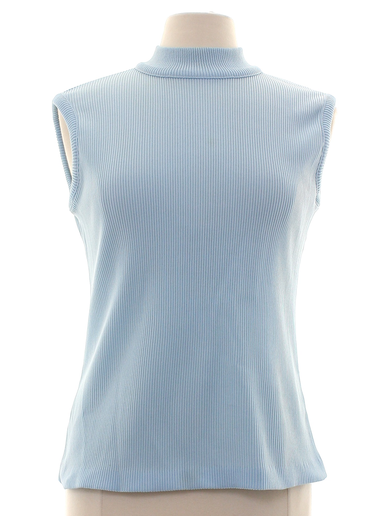 Union label Sixties Vintage Knit Shirt: Late 60s or early 70s -Union label- Womens baby blue ...