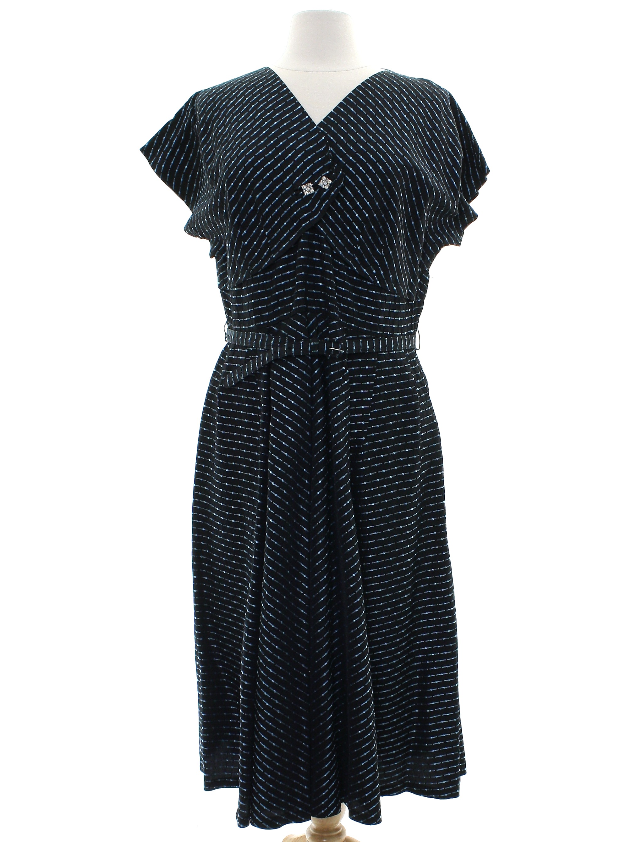 40s Dress (Lovette Fashions): Late 40s -Lovette Fashions- Womens black ...