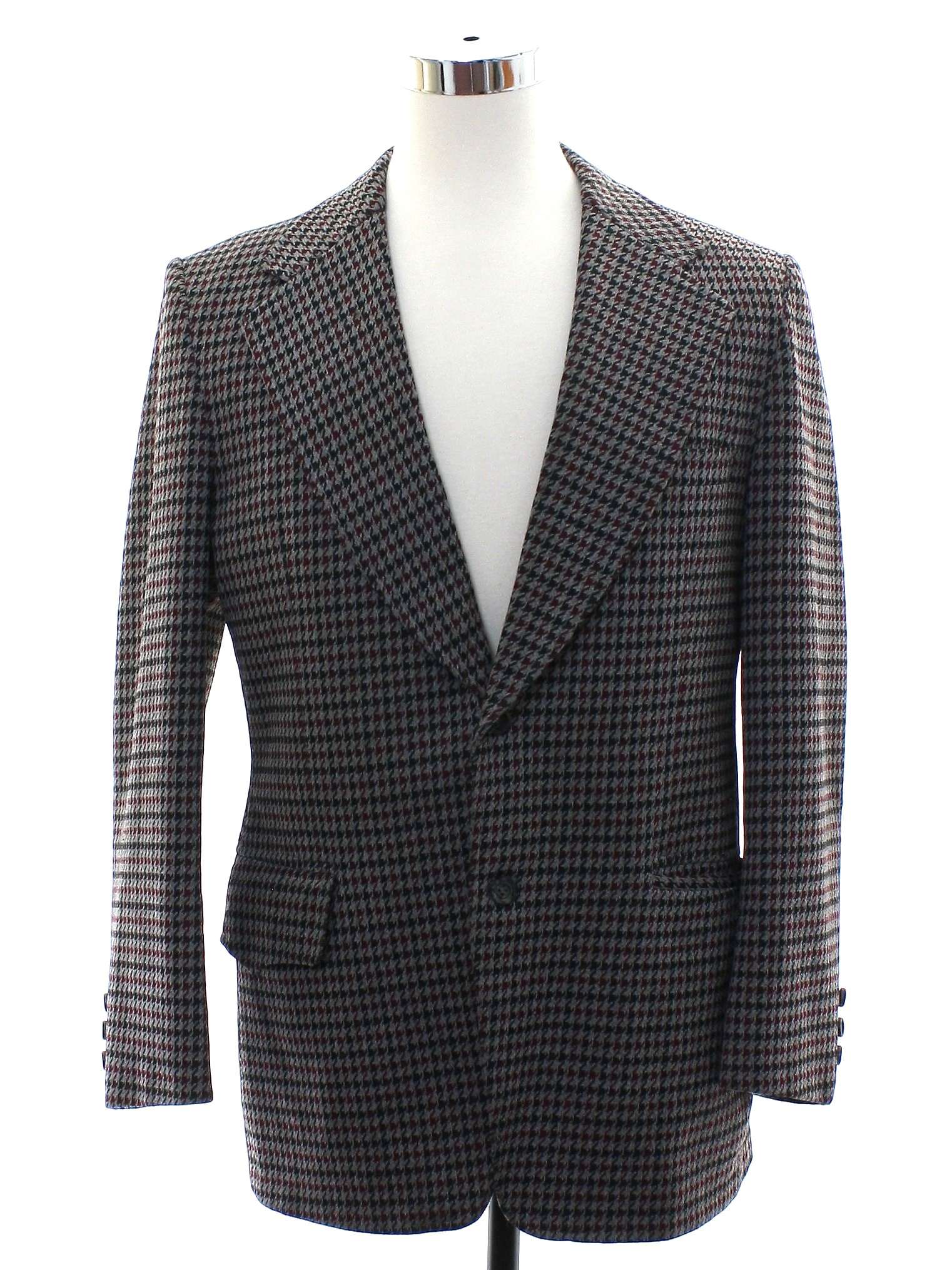 1970's Retro Jacket: 70s -University Sir Walter- Mens gray, burgundy ...