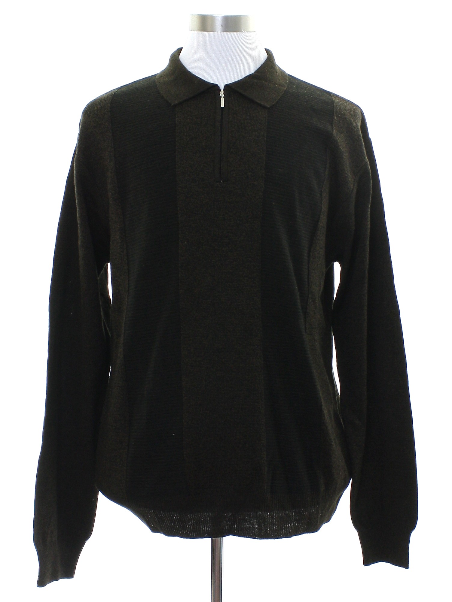 1980s Vintage Sweater: 80s -Pierre Cardin- Mens black background, brown ...