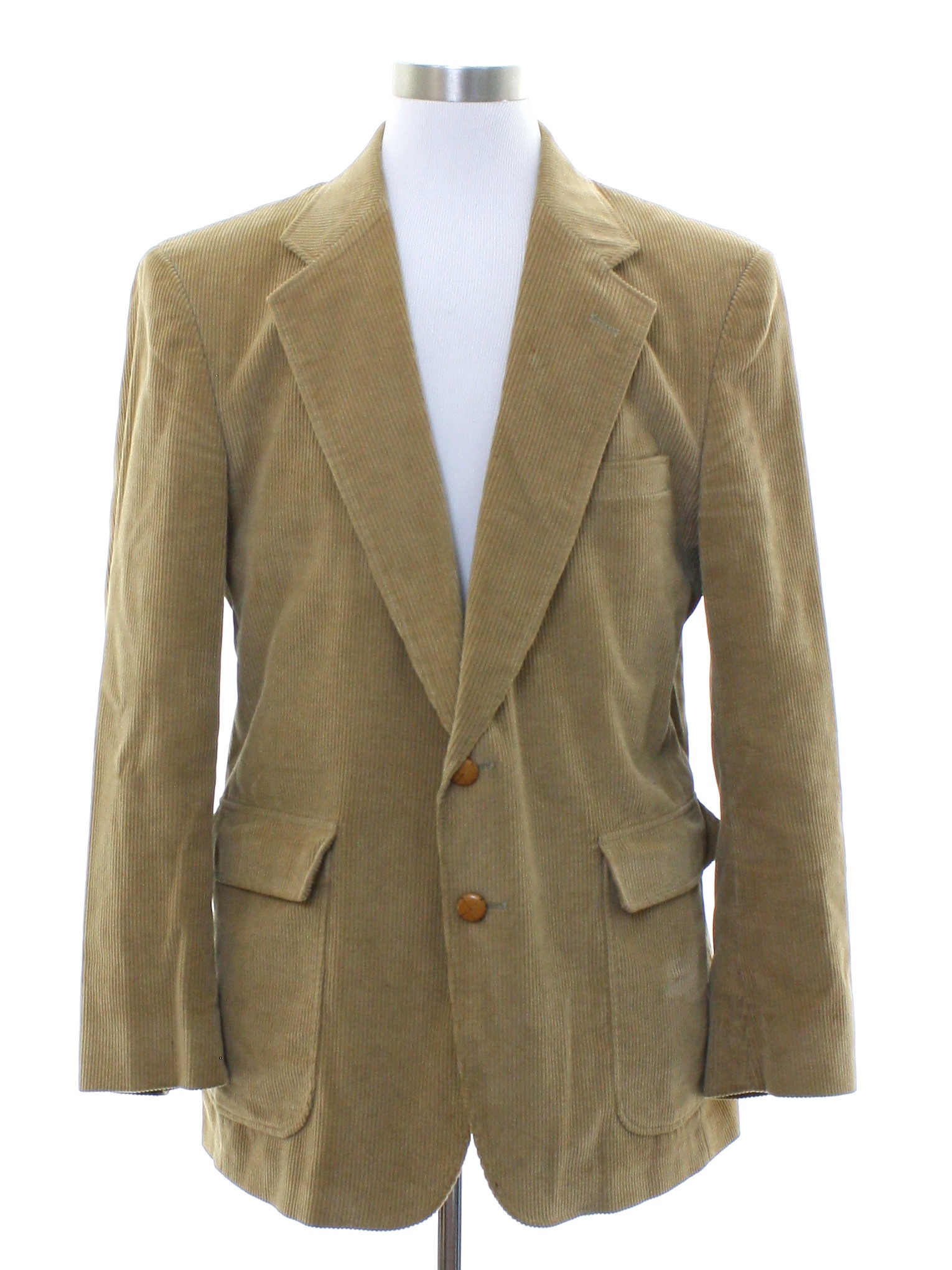 80s Men's Corduroy Tan Blazer, Haggar, Jcpenney, Corduroy
