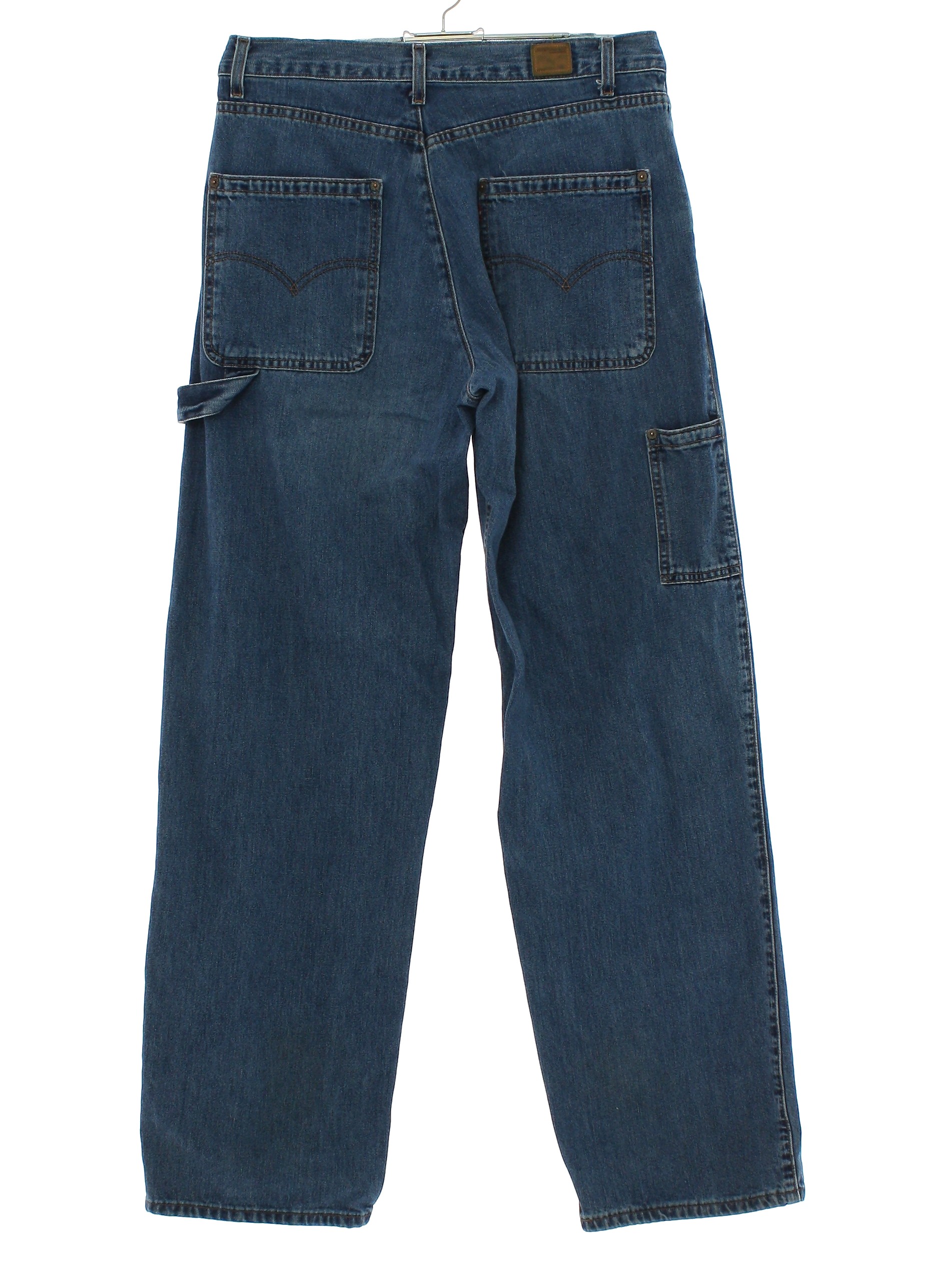 Pants: 90s (2000) -Levis 603, Made in USA- Mens dark blue background ...