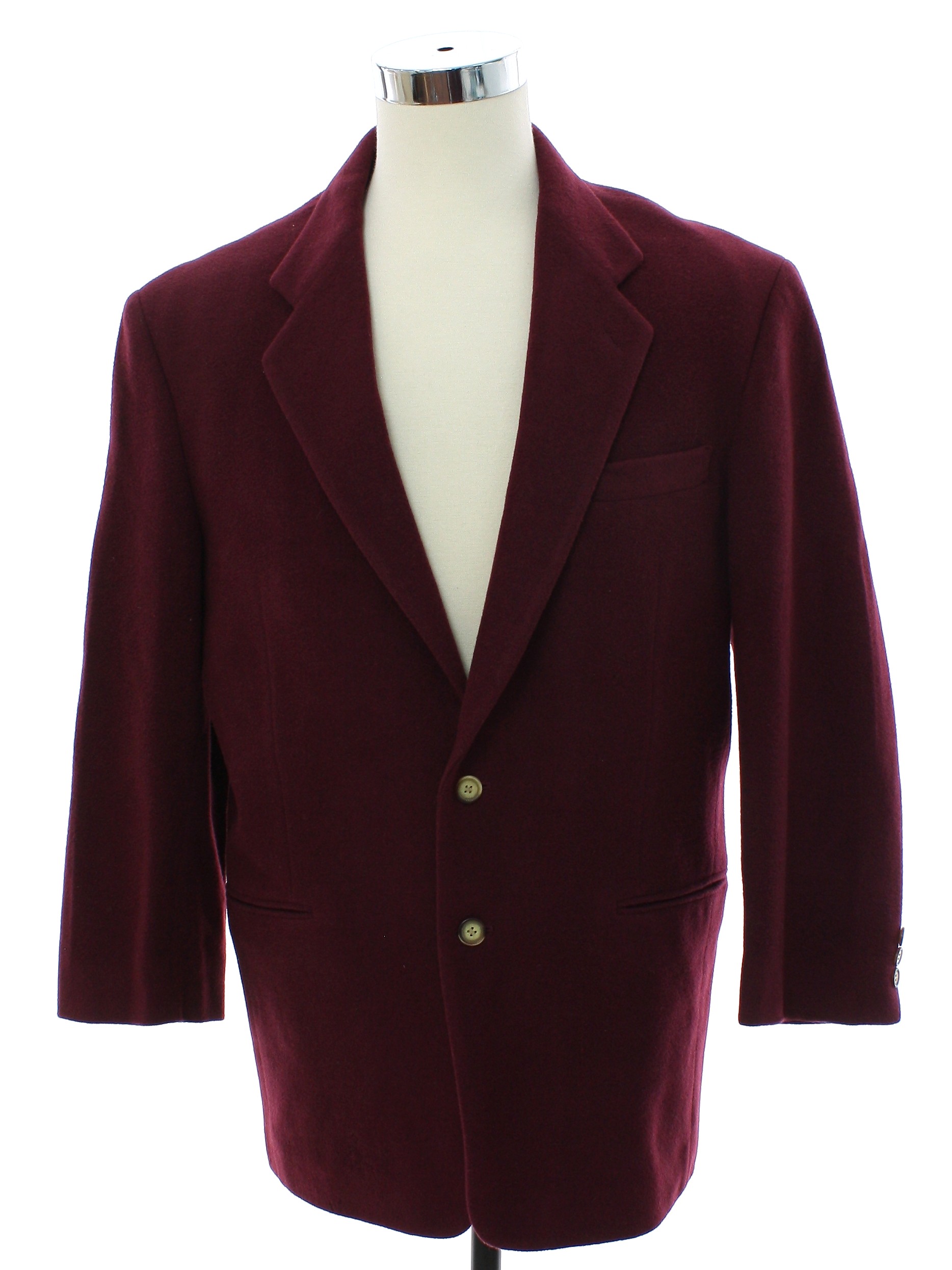 90's Structure Jacket: 90s -Structure- Mens maroon wool acrylic ...