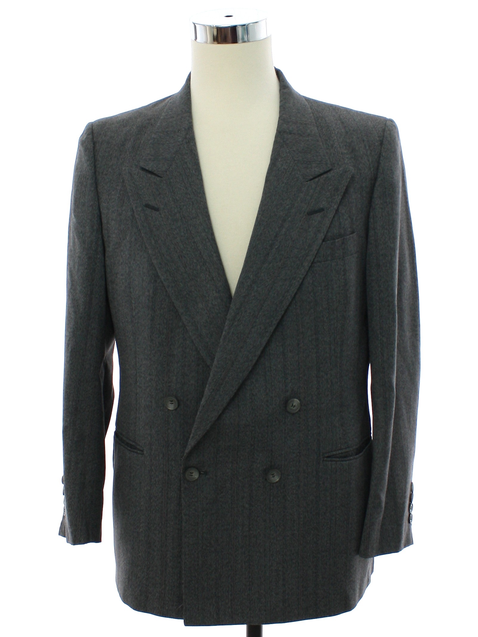 Retro 1980s Jacket: 80s -Nino Cerruti May Co- Mens gray heather ...