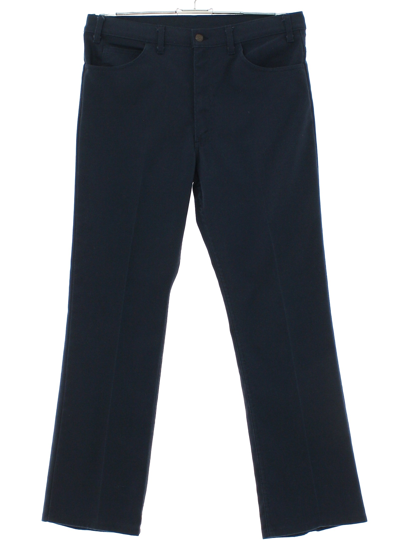 Vintage 1970's Pants: 70s -Levis- Mens navy blue solid colored ...