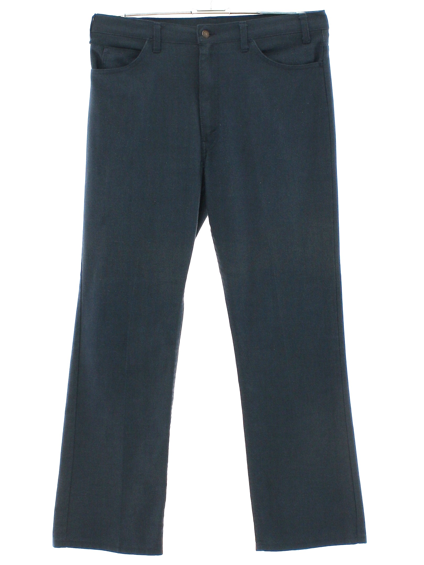70s Vintage Levis Pants: 70s -Levis- Mens dusty navy blue solid colored ...