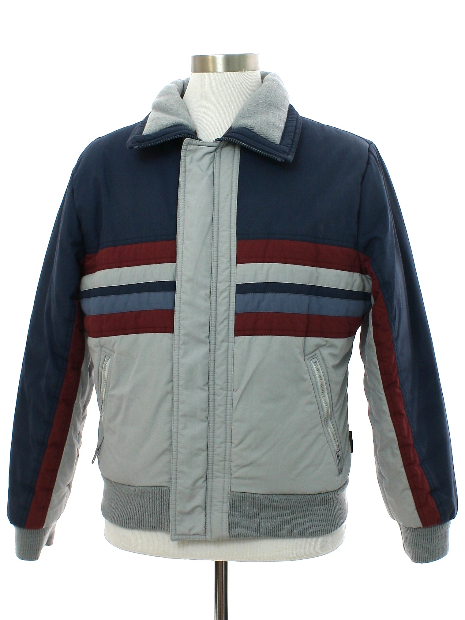 Vintage 80s Jacket: 80s -Pacific Trail- Mens dark dusty blue, wine