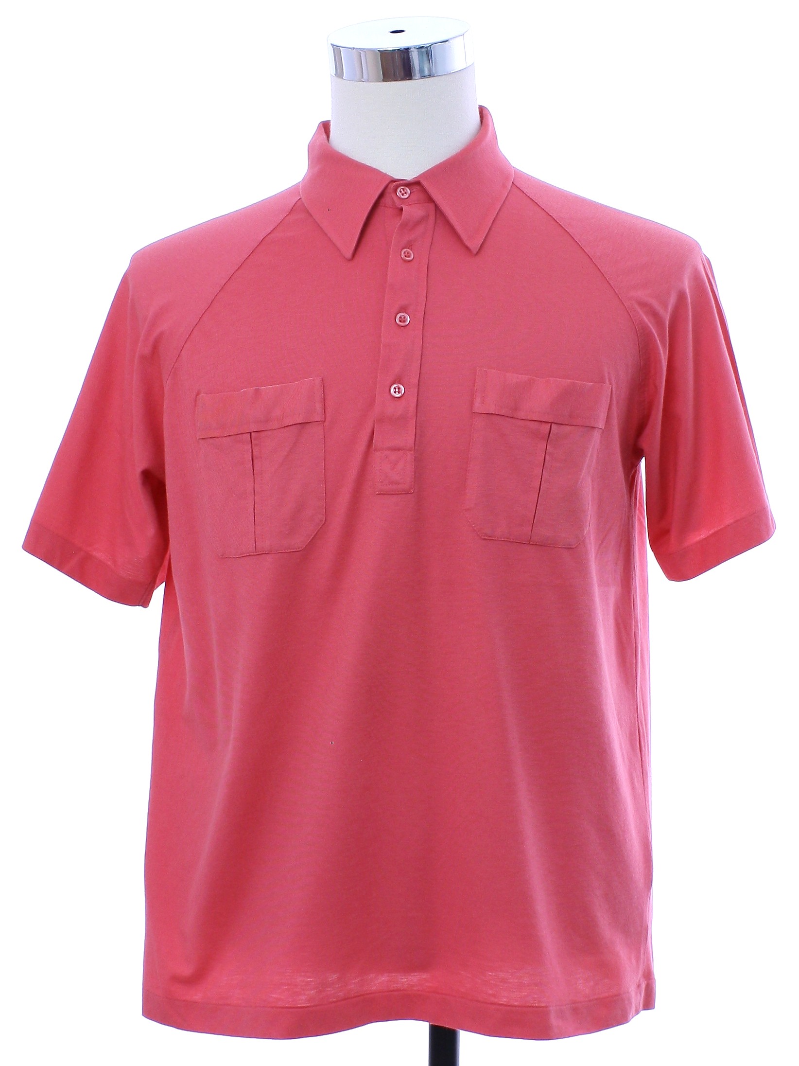 80's Puritan Shirt: Late 80s -Puritan- Mens coral background cotton ...