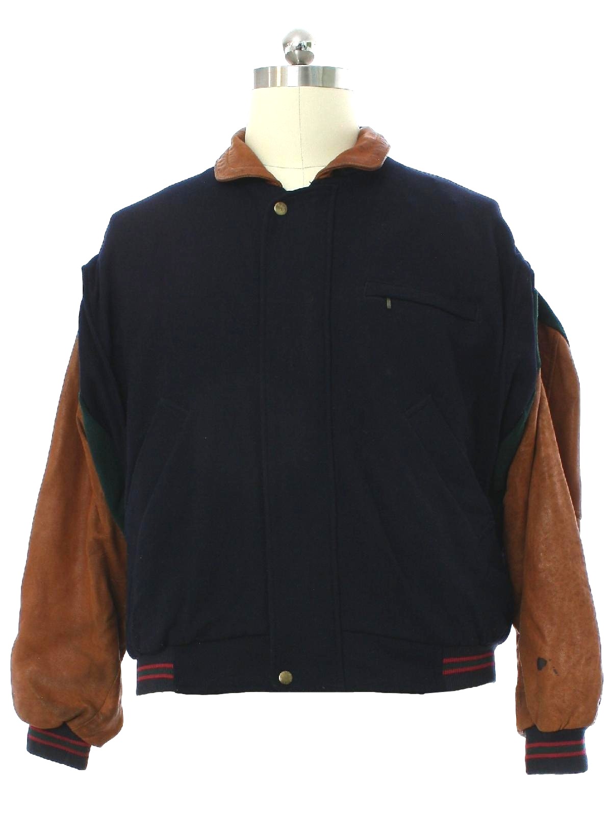 90s Vintage Gant Jacket: 90s -Gant- Mens navy blue and green ...