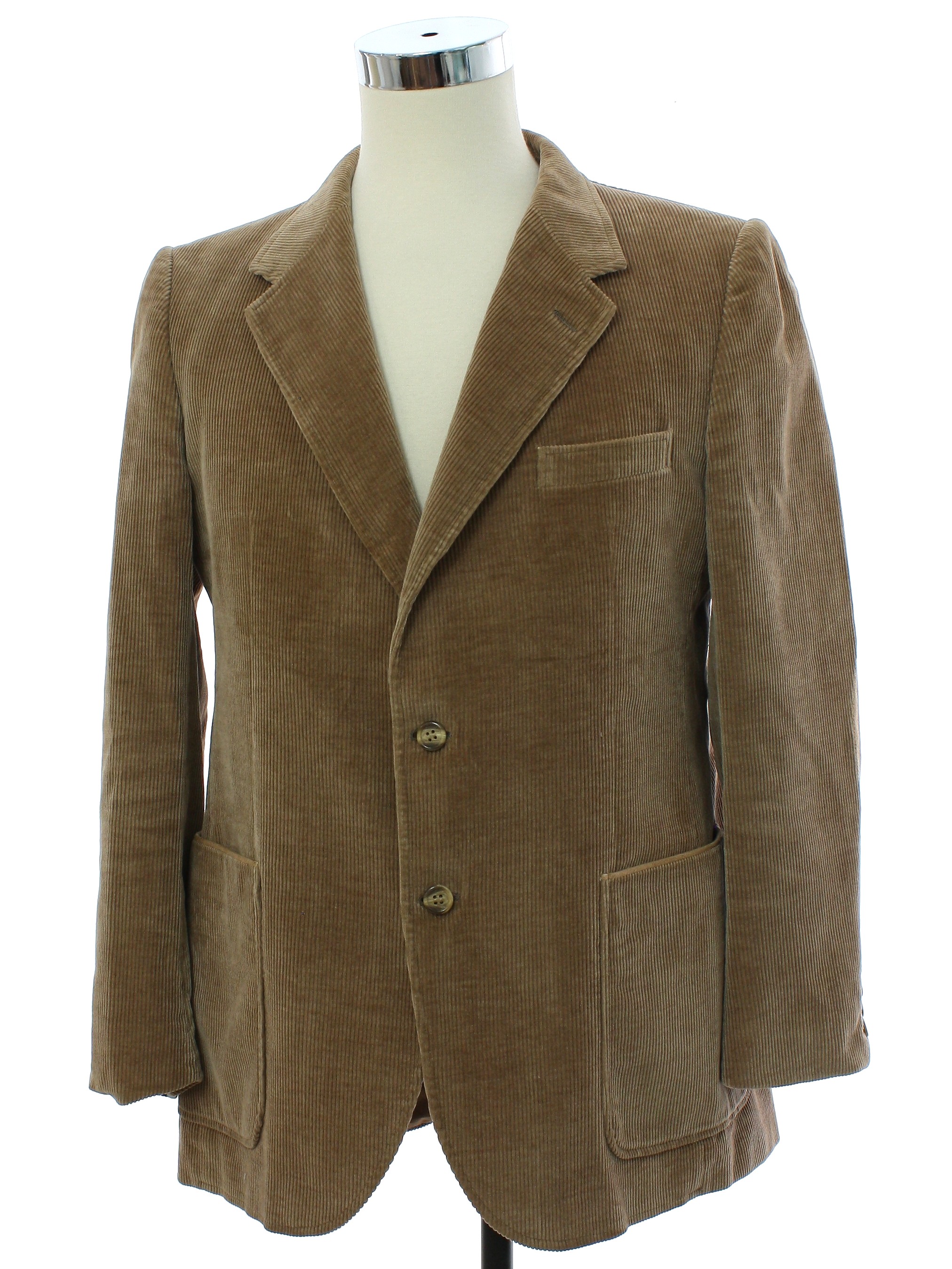 1980s Jaeger Jacket: 80s -Jaeger- Mens mocha brown background polyester ...