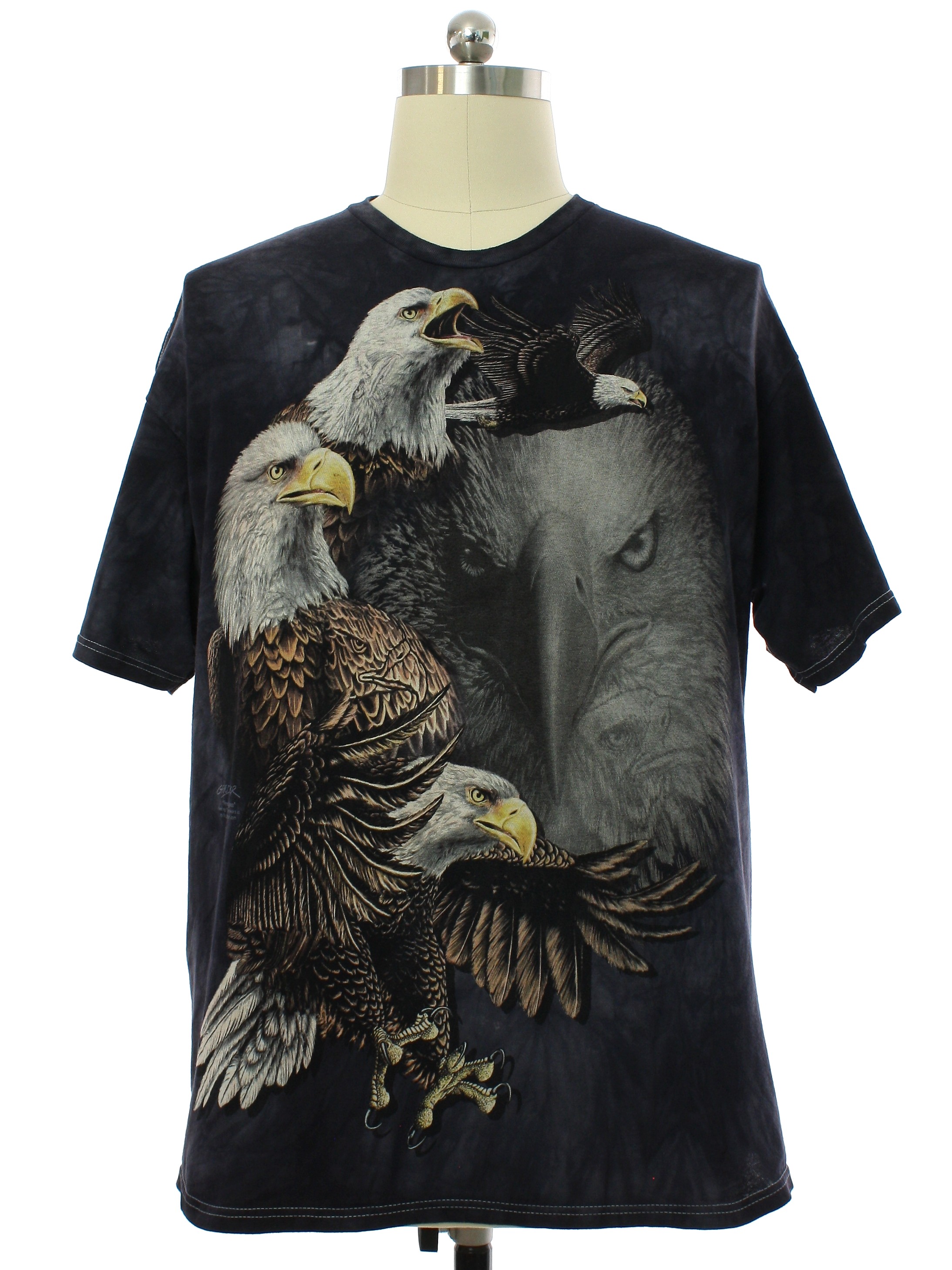 T Shirt 90s 3D Tees by The Mountain Mens midnight blue