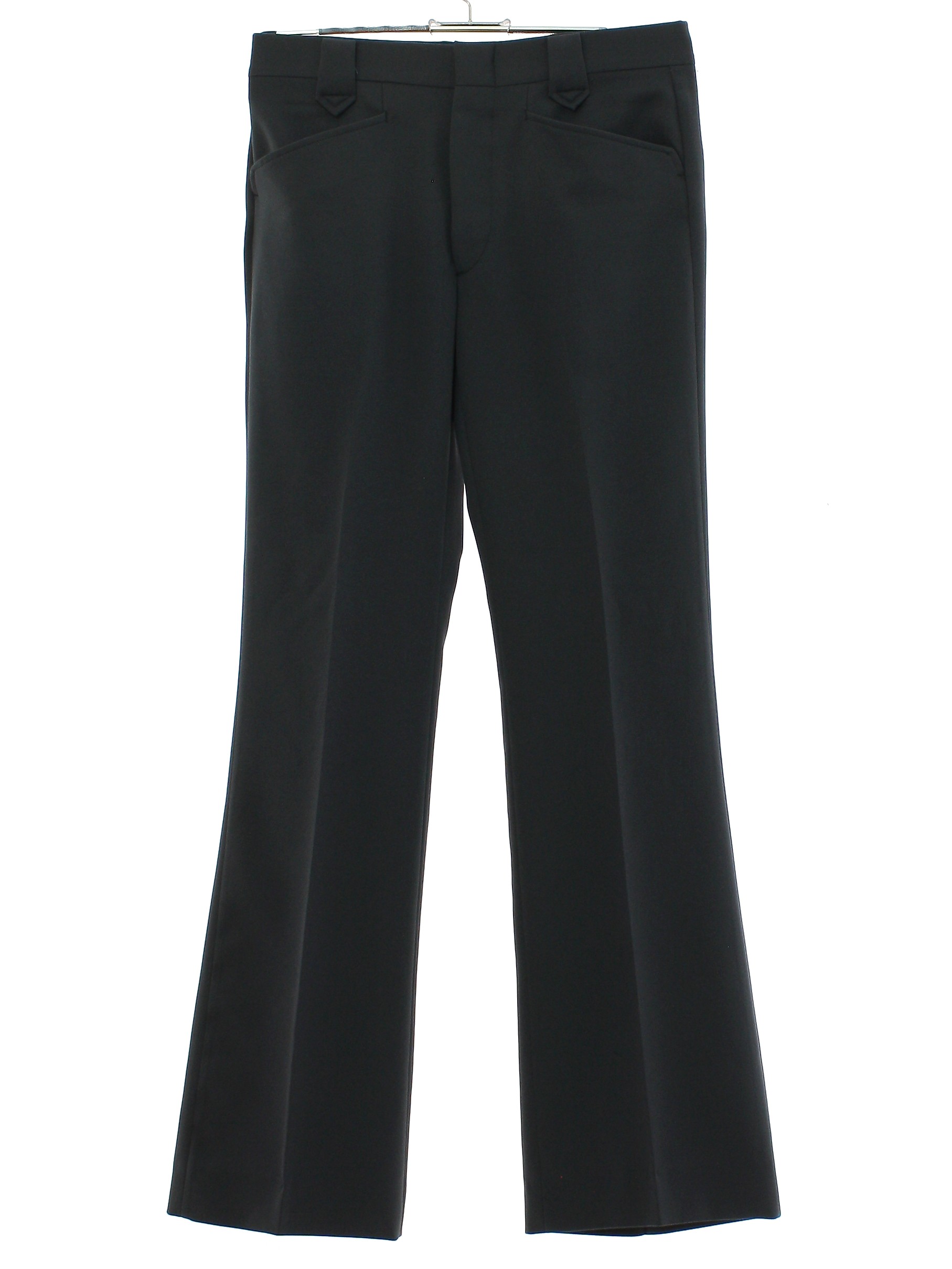 Seventies Vintage Flared Pants / Flares: 70s -Circle S- Mens charcoal ...