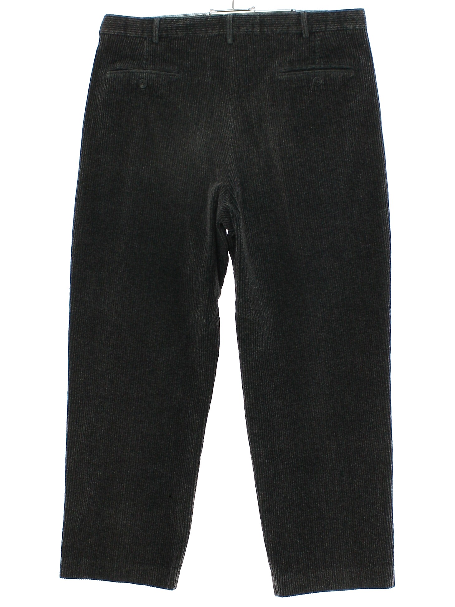 Vintage Pants 90s Lands End Mens charcoal gray solid