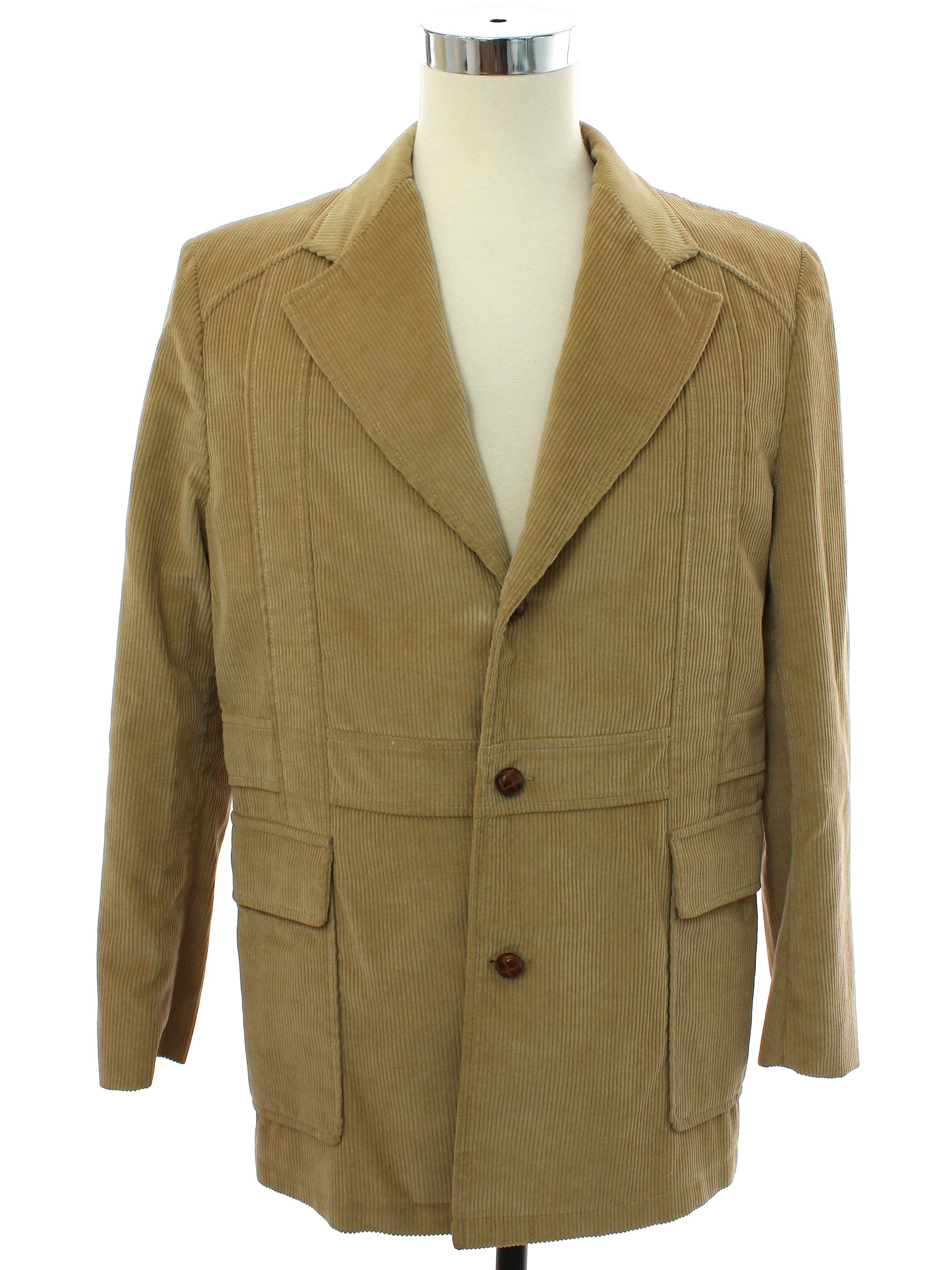 1970's Vintage Brad Whitney Jacket: 70s -Brad Whitney- Mens tan brown ...