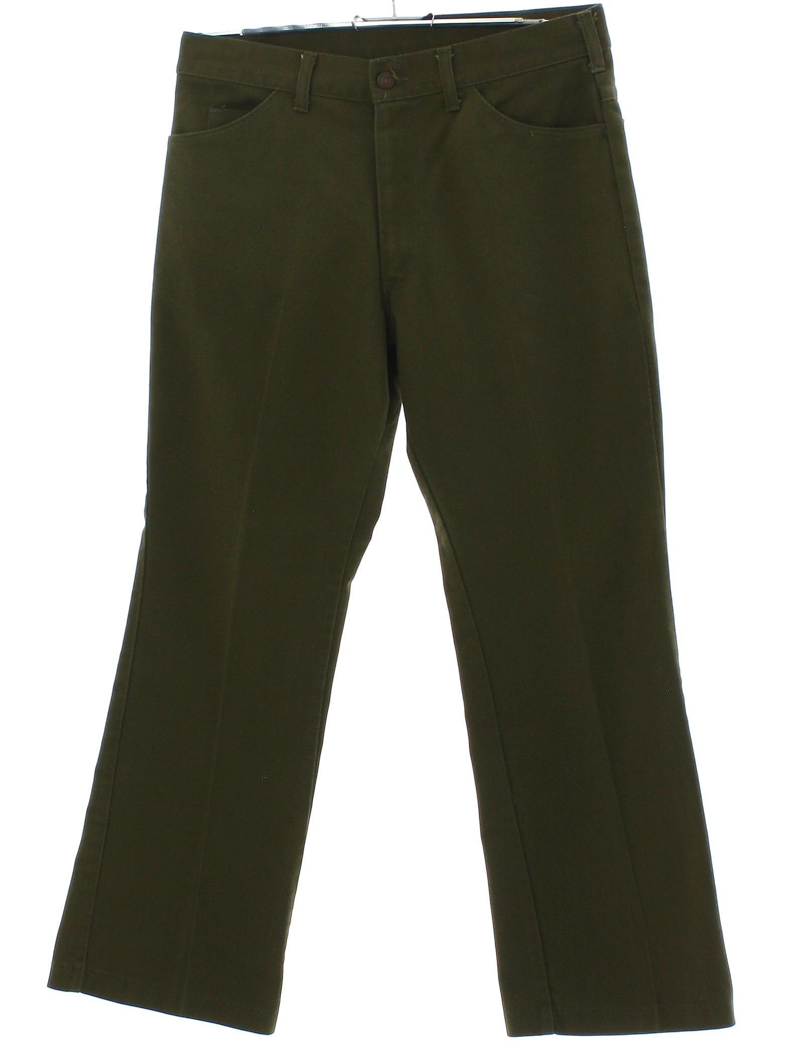 Vintage Roebucks 70's Pants: 70s -Roebucks- Mens army green solid ...