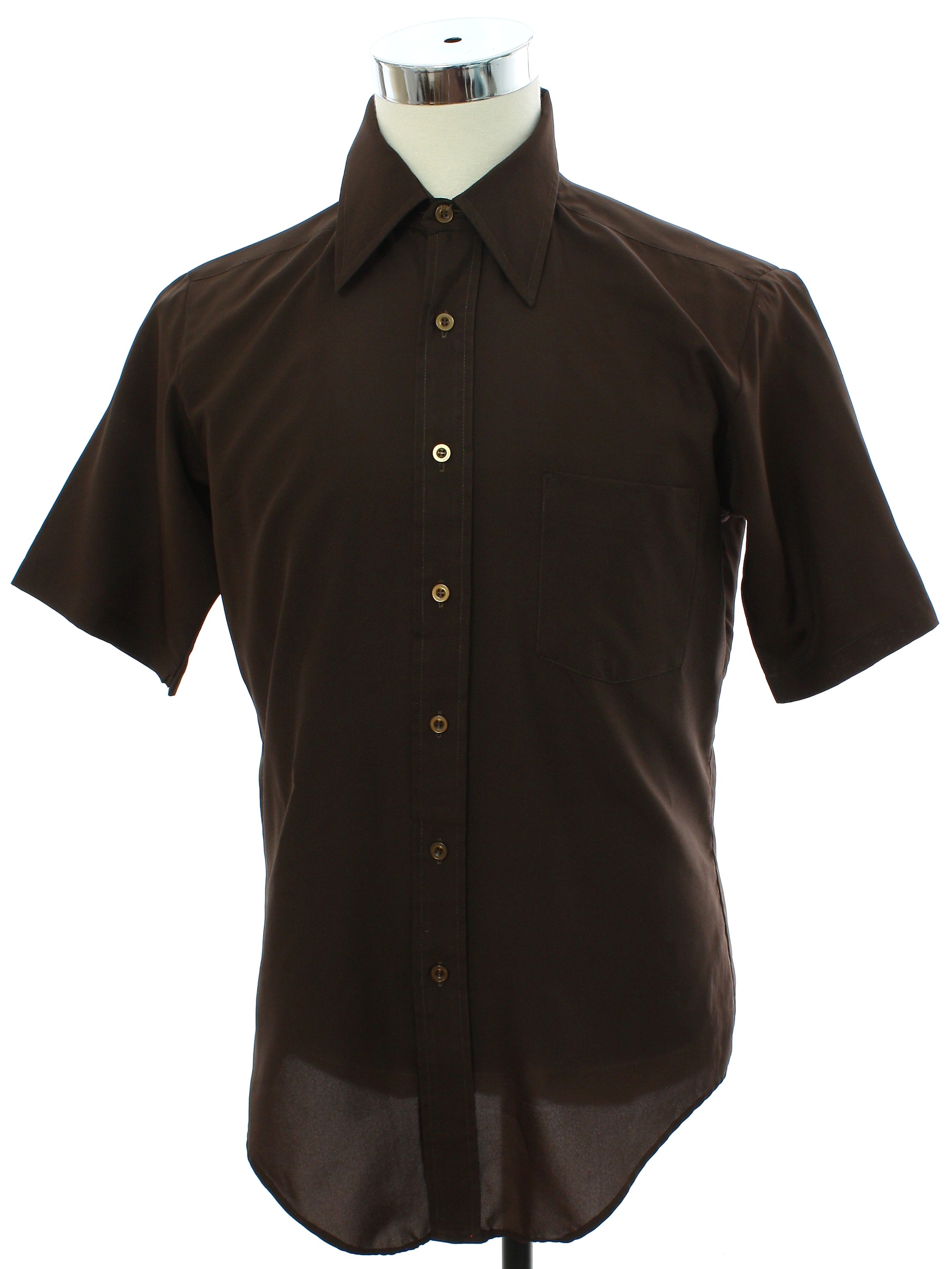 dark brown button up shirt