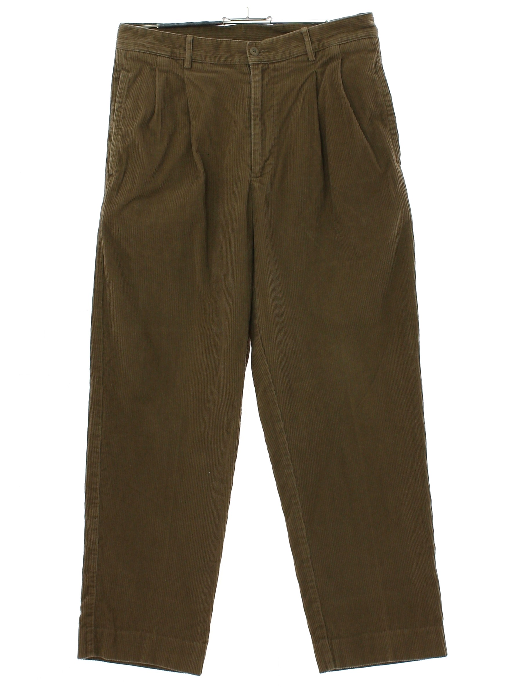 Vintage 80s Pants: Late 80s -Care Label- Mens mocha brown solid colored ...
