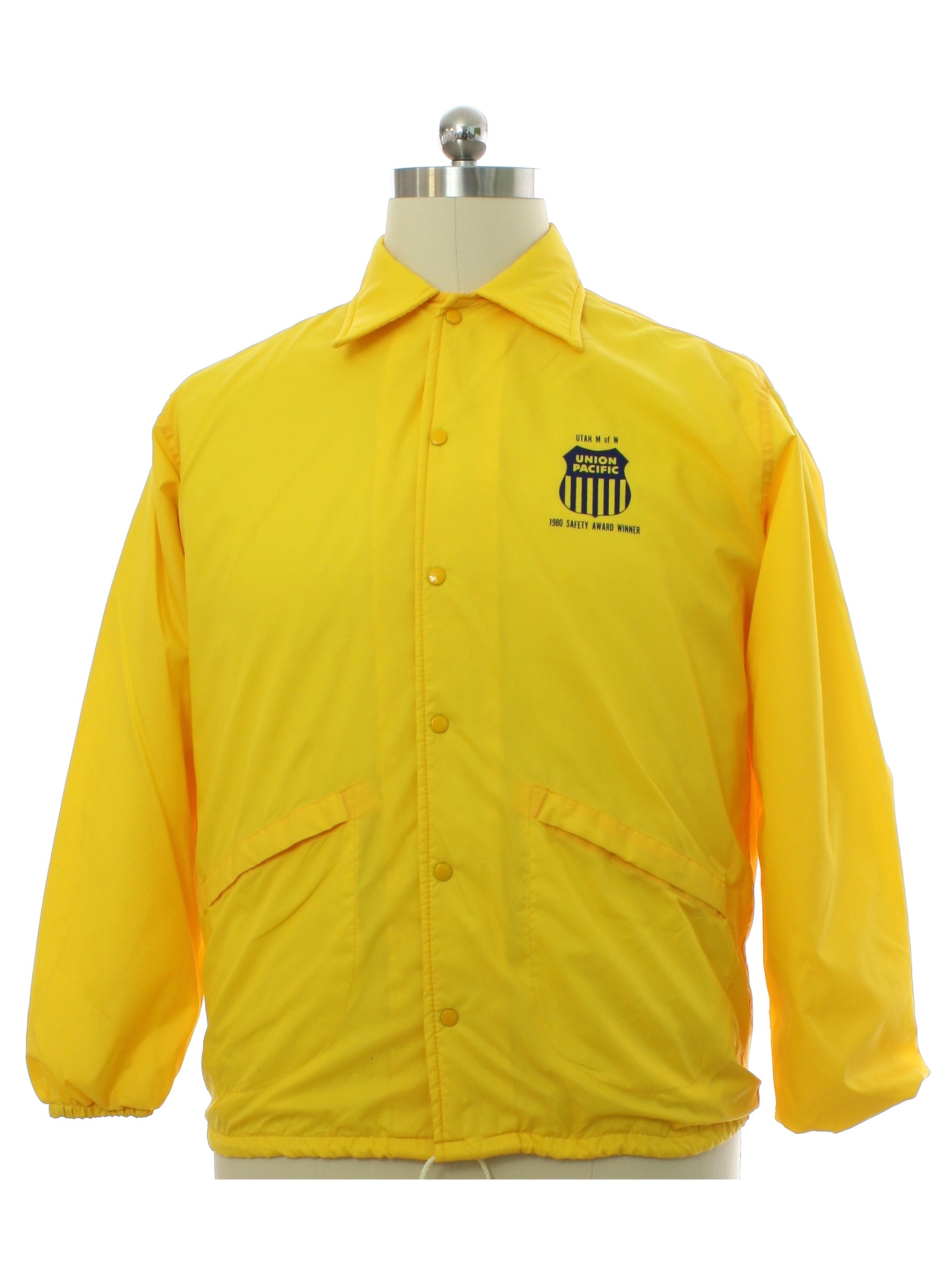 1980s Vintage Jacket: Early 80s -Pla-Jac- Mens tall fit bright yellow ...