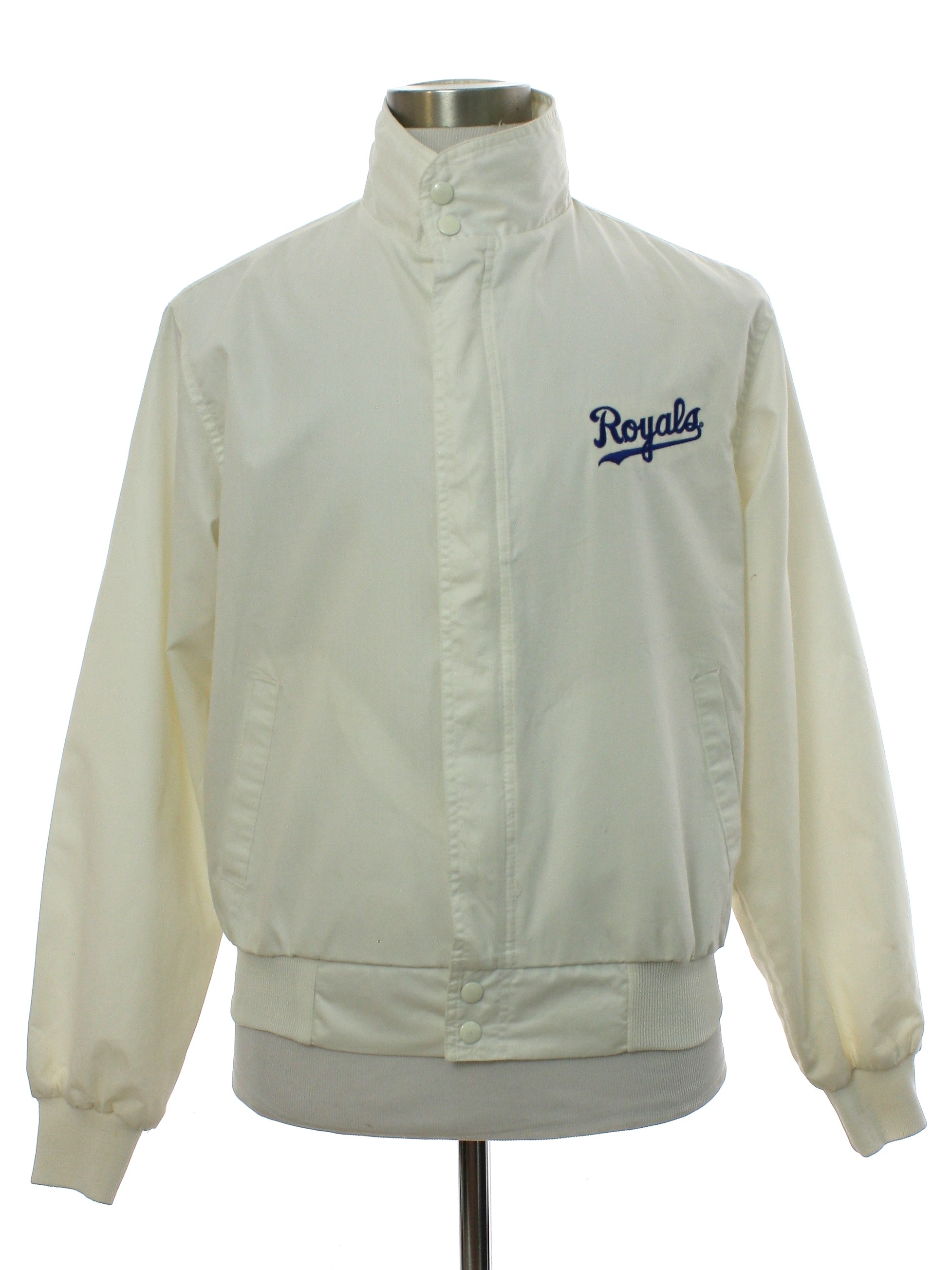 Vintage 1980's Jacket: 80s -Swingster- Mens white polyester cotton ...