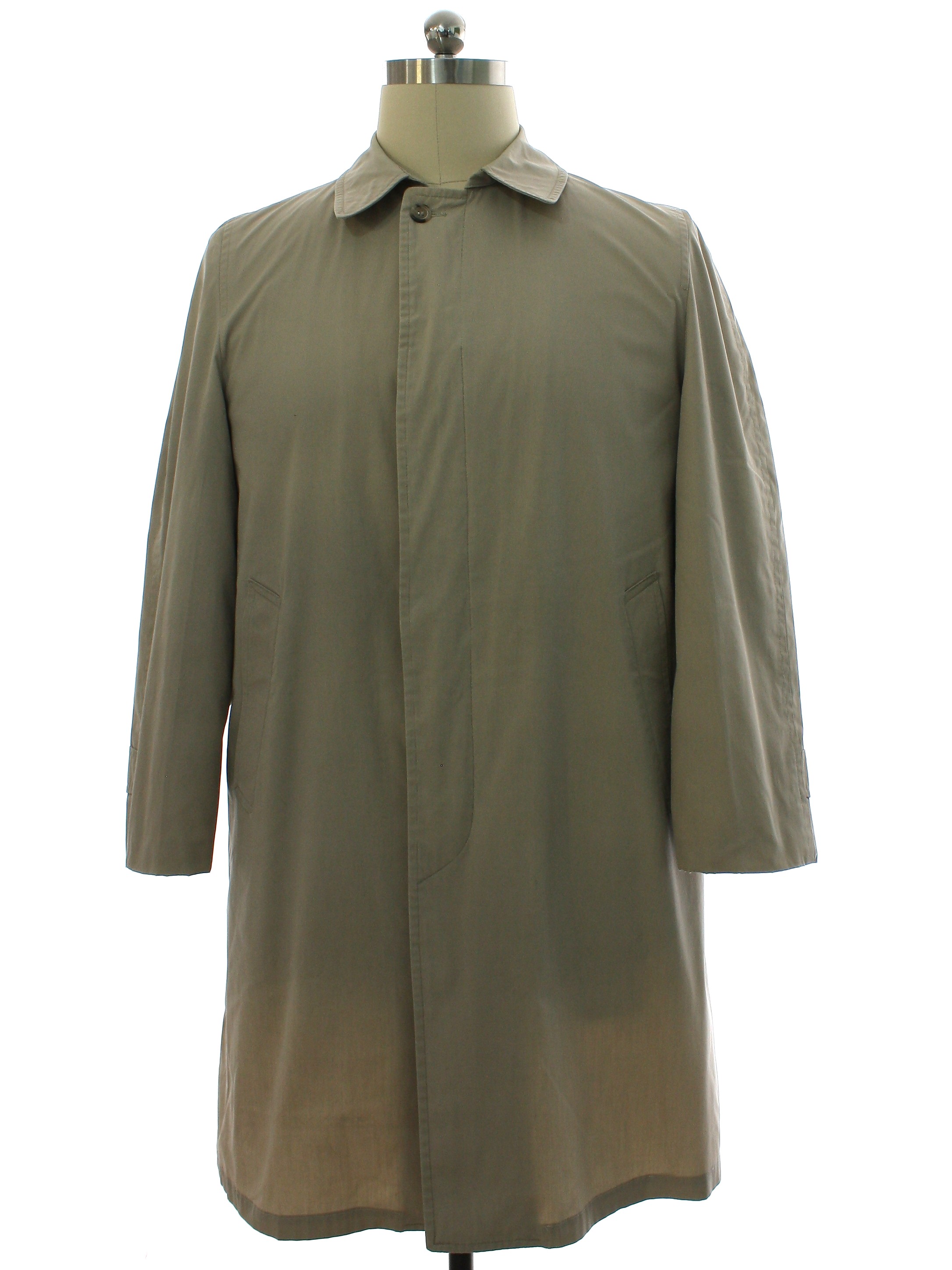 1980s London Fog Jacket 80s London Fog Mens taupe beige blended