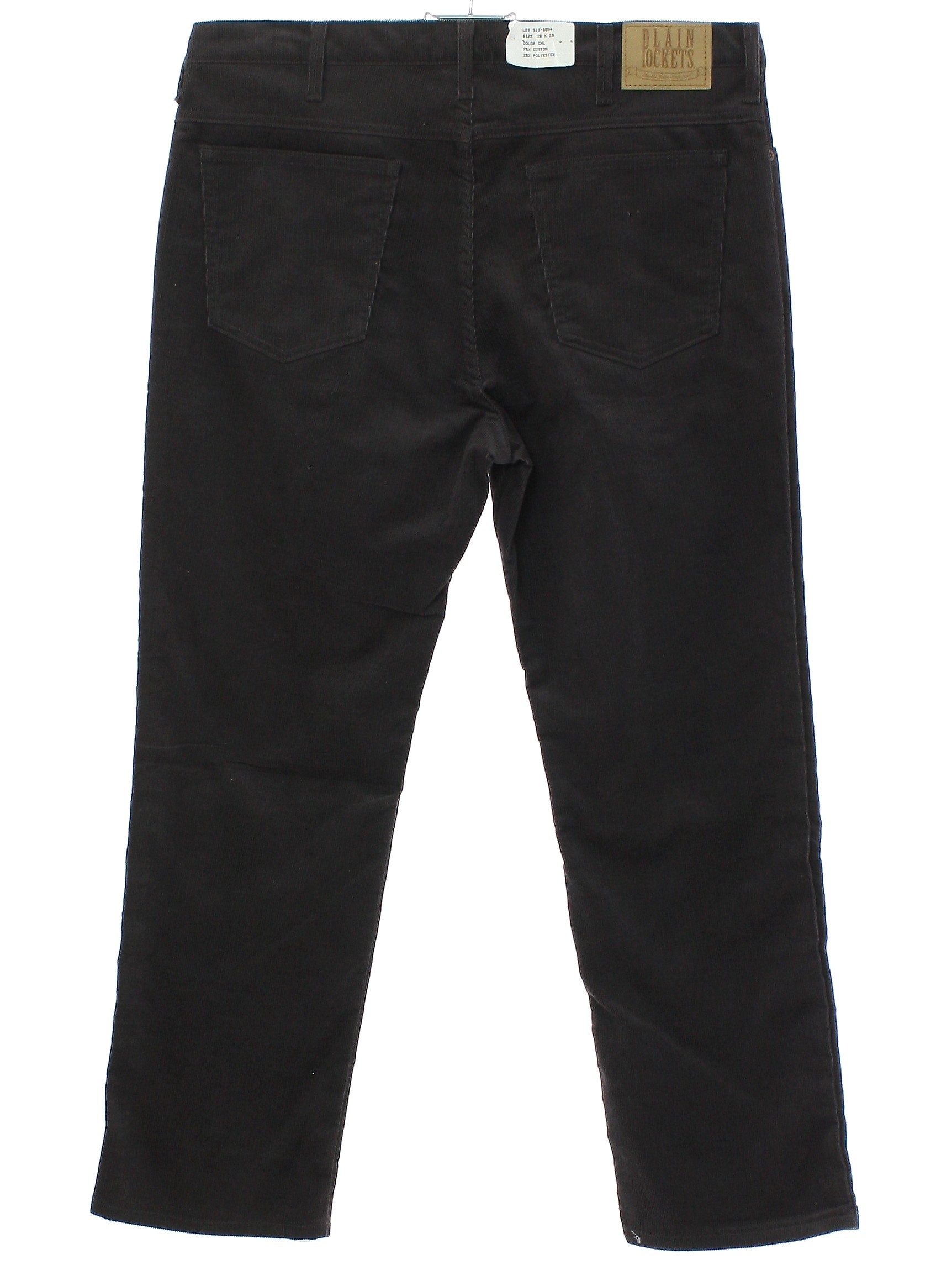 Eighties Plain Pockets Pants: Late 80s -Plain Pockets- Mens charcoal ...