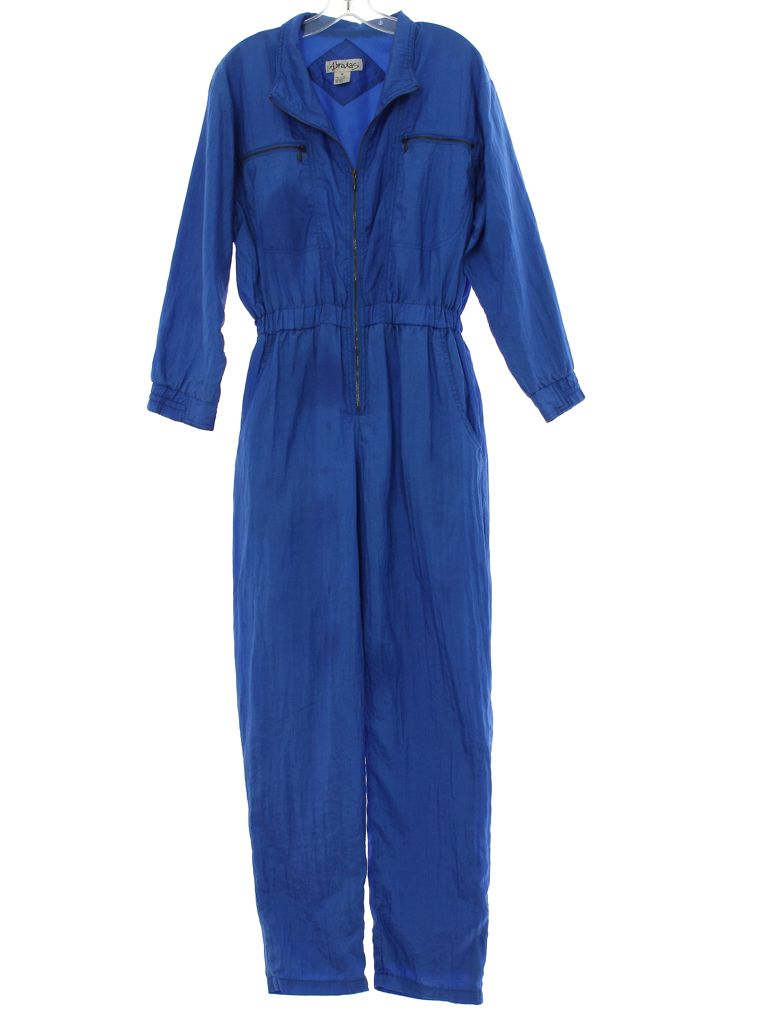 Suit: (made in 90s) -Abraxas- Womens sheeny sapphire blue nylon ...