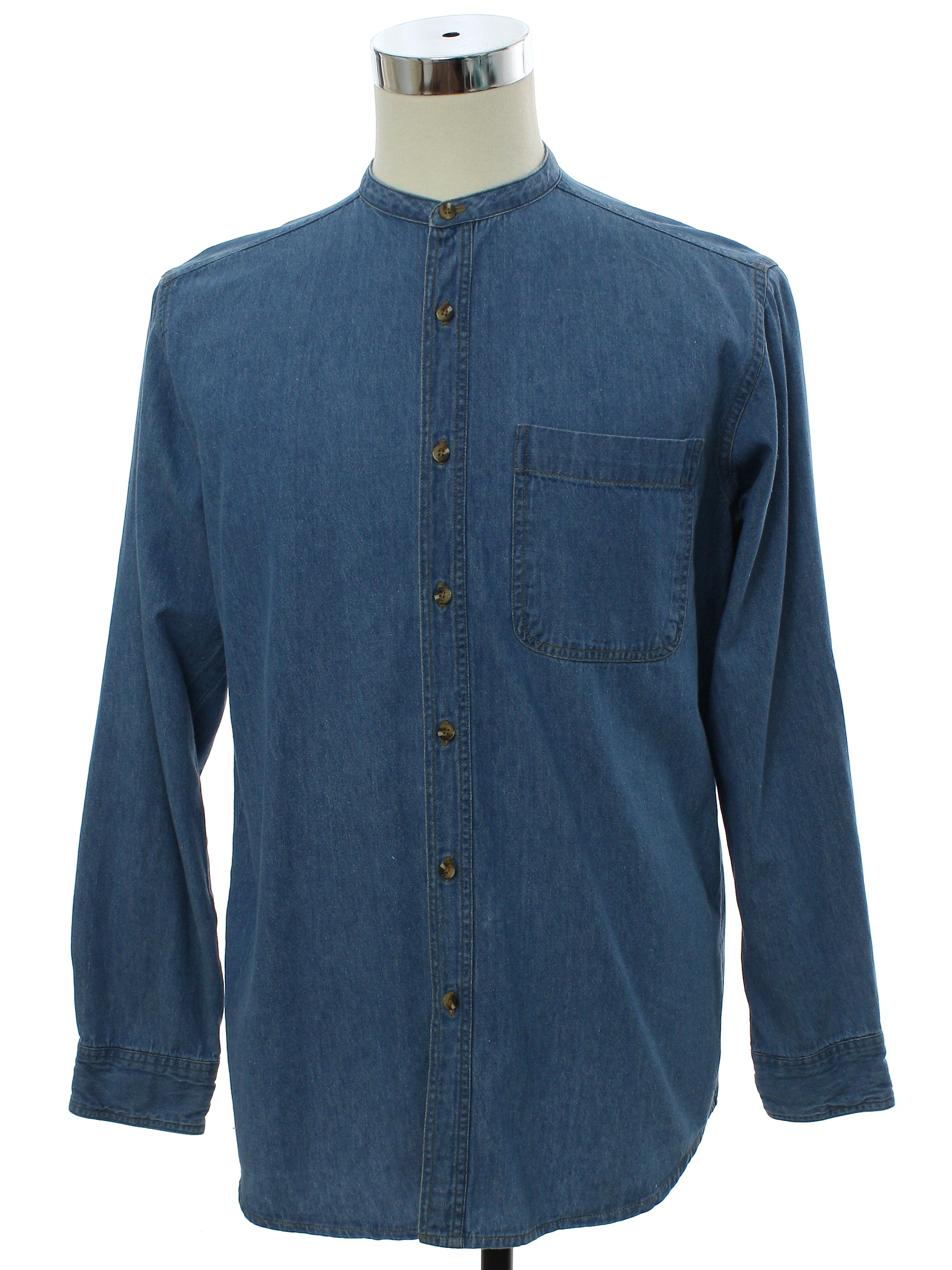 Faded glory men's denim hot sale shirt