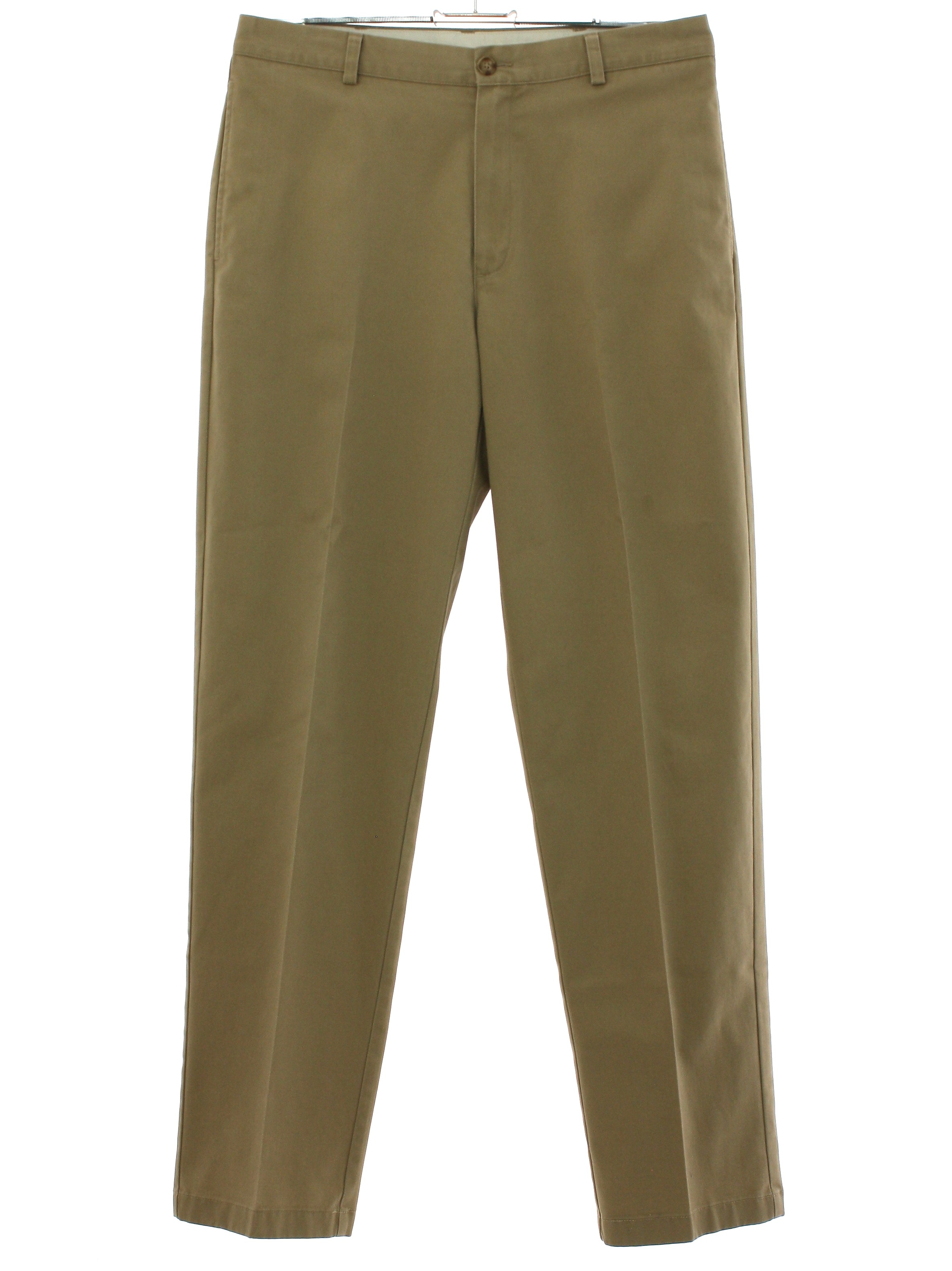 Vintage 's Pants: s L L Bean Mens khaki tan cotton twill