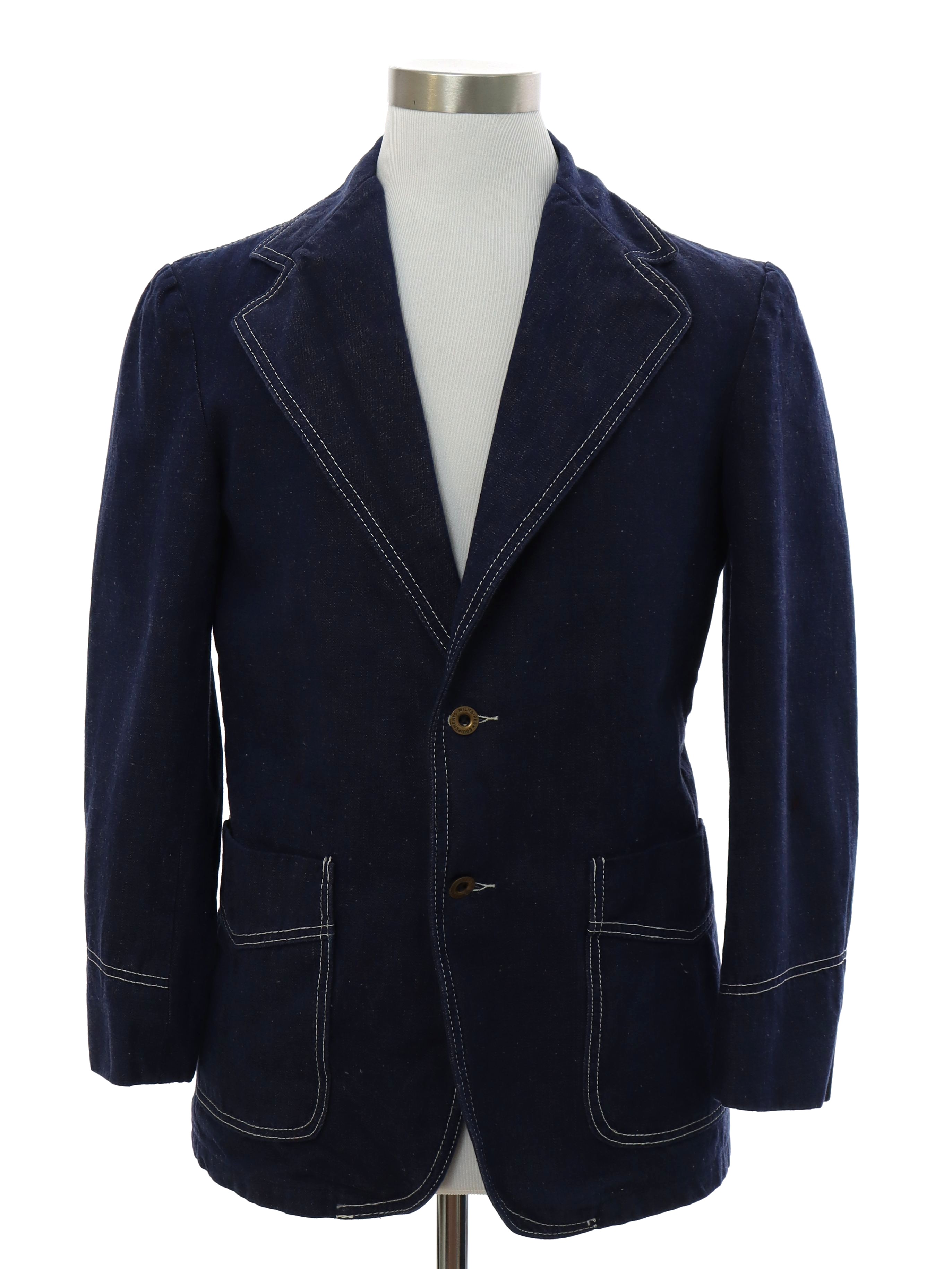 1970's Vintage Montgomery Ward Jacket: 70s -Montgomery Ward- Mens blue ...