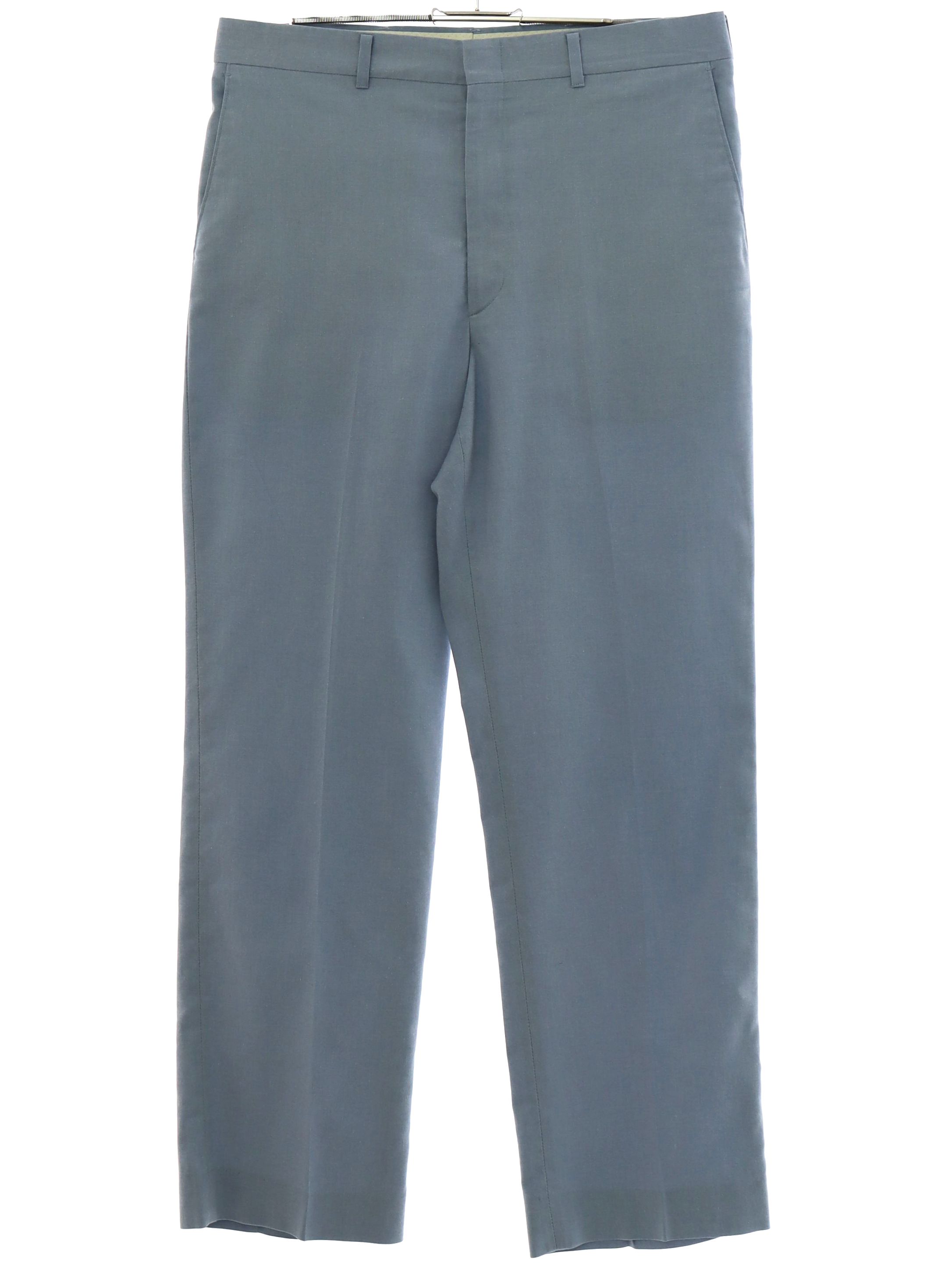 1980s Haggar Pants: Early 80s -Haggar- Mens heathered light blue ...