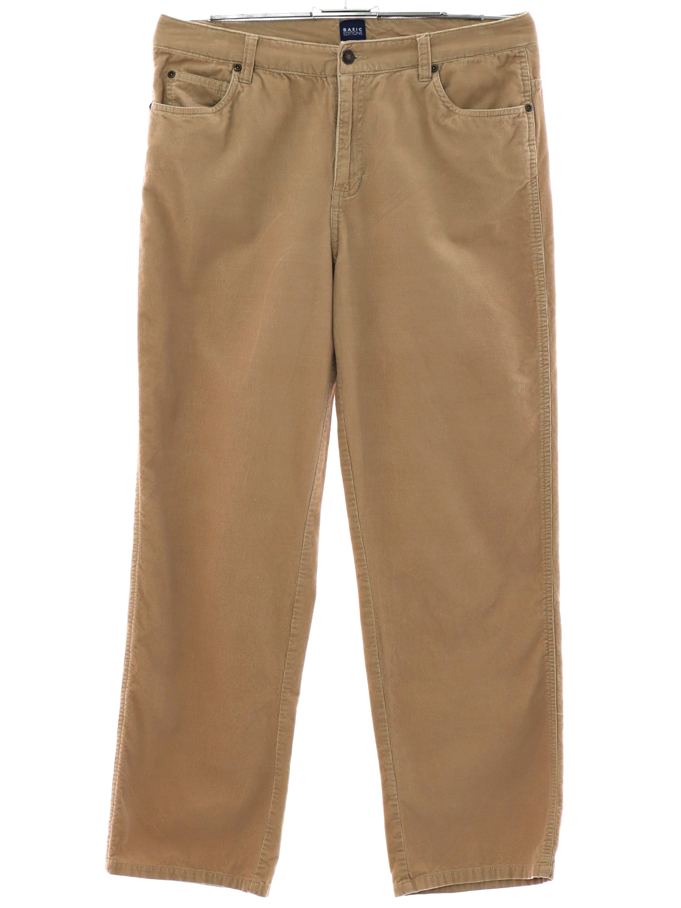 Pants: 90s (2007) -Basic Editions- Womens nude tan solid colored