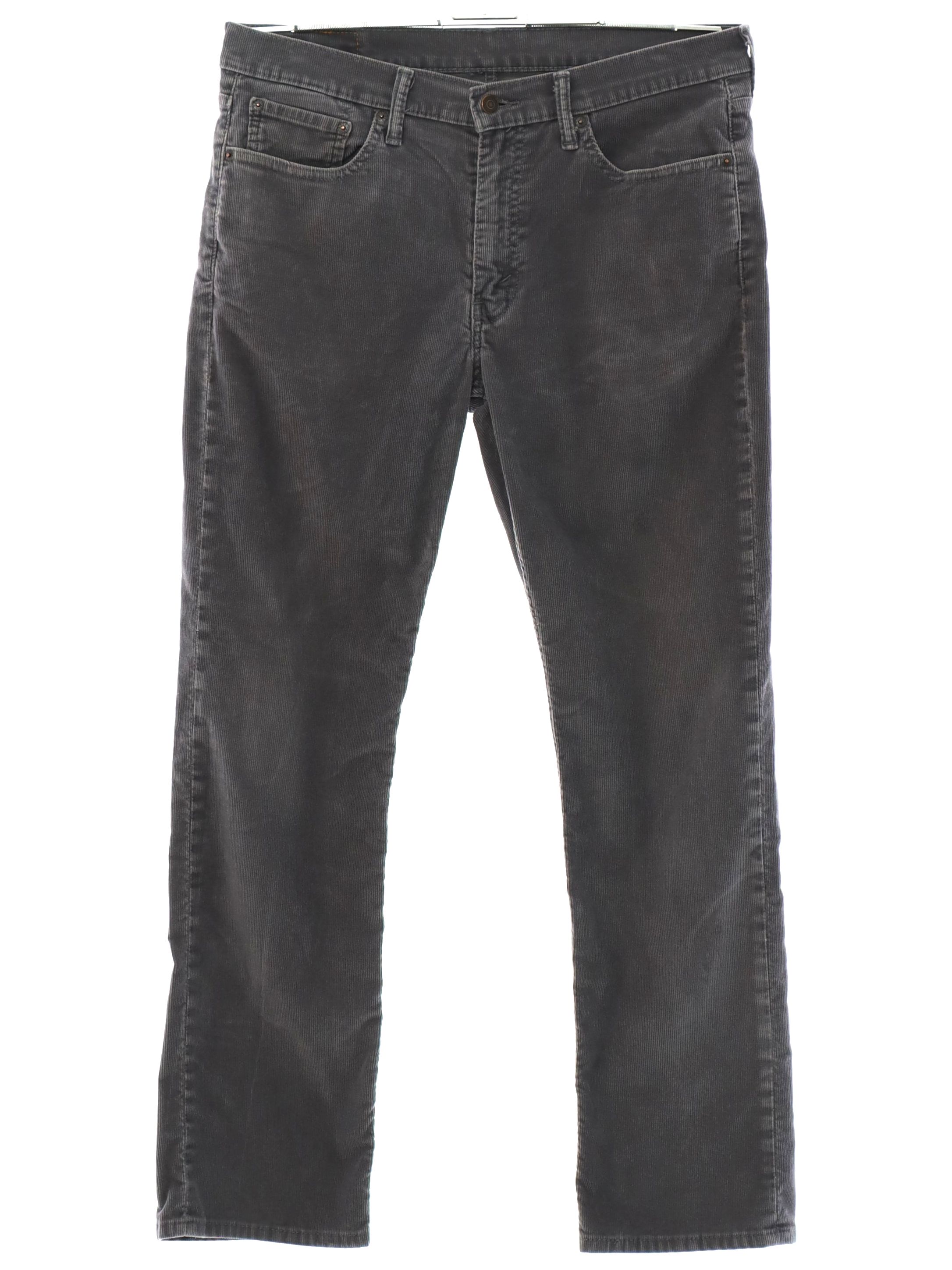 Pants: 90s (2011) -Levis 514- Mens stone gray cotton polyester elastane ...