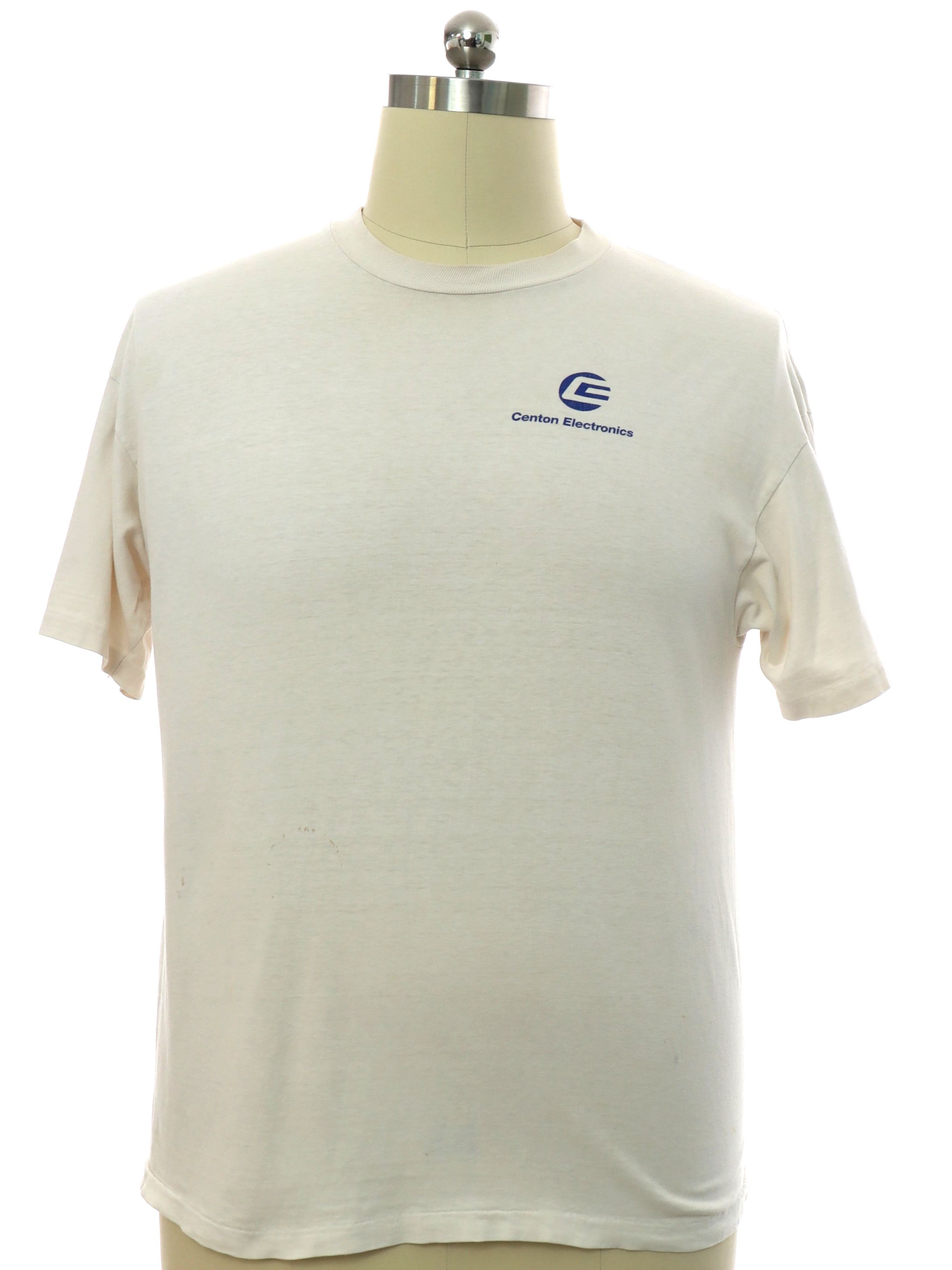 1990's Retro T Shirt: 90s -Hanes Beefy-T- Mens white
