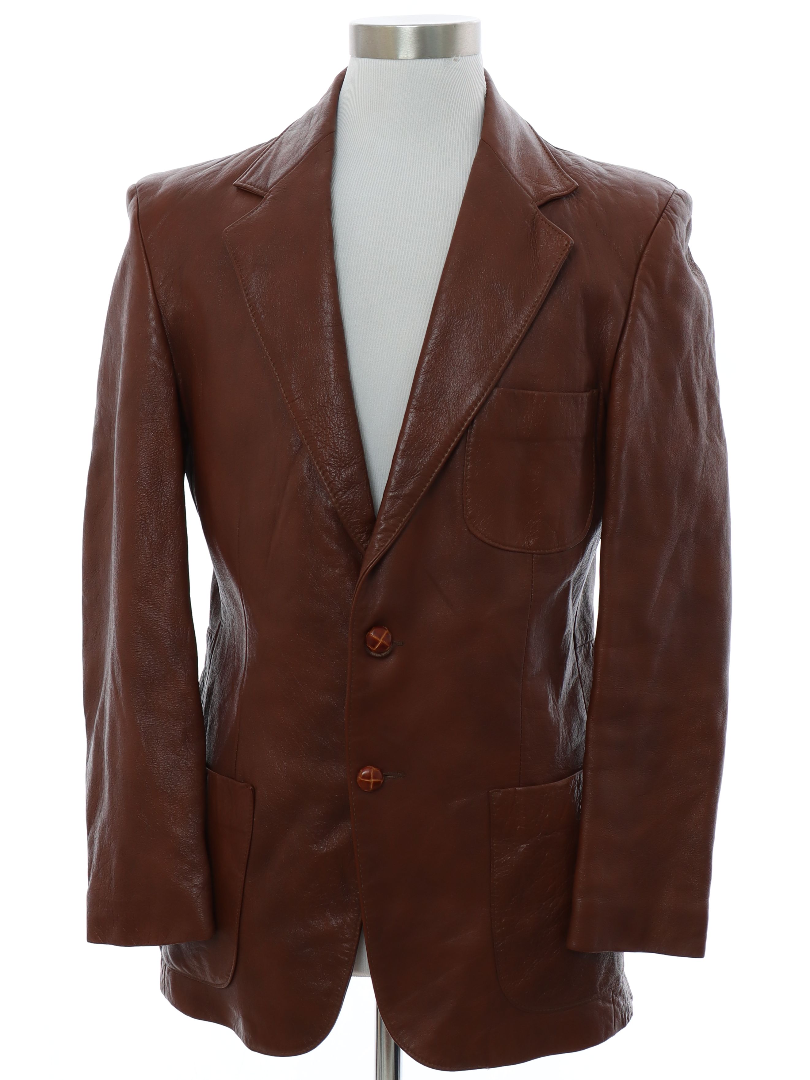 1970 s Angel Skin Cabretta Leather by Grais Mens Leather Blazer Sport Coat Jacket
