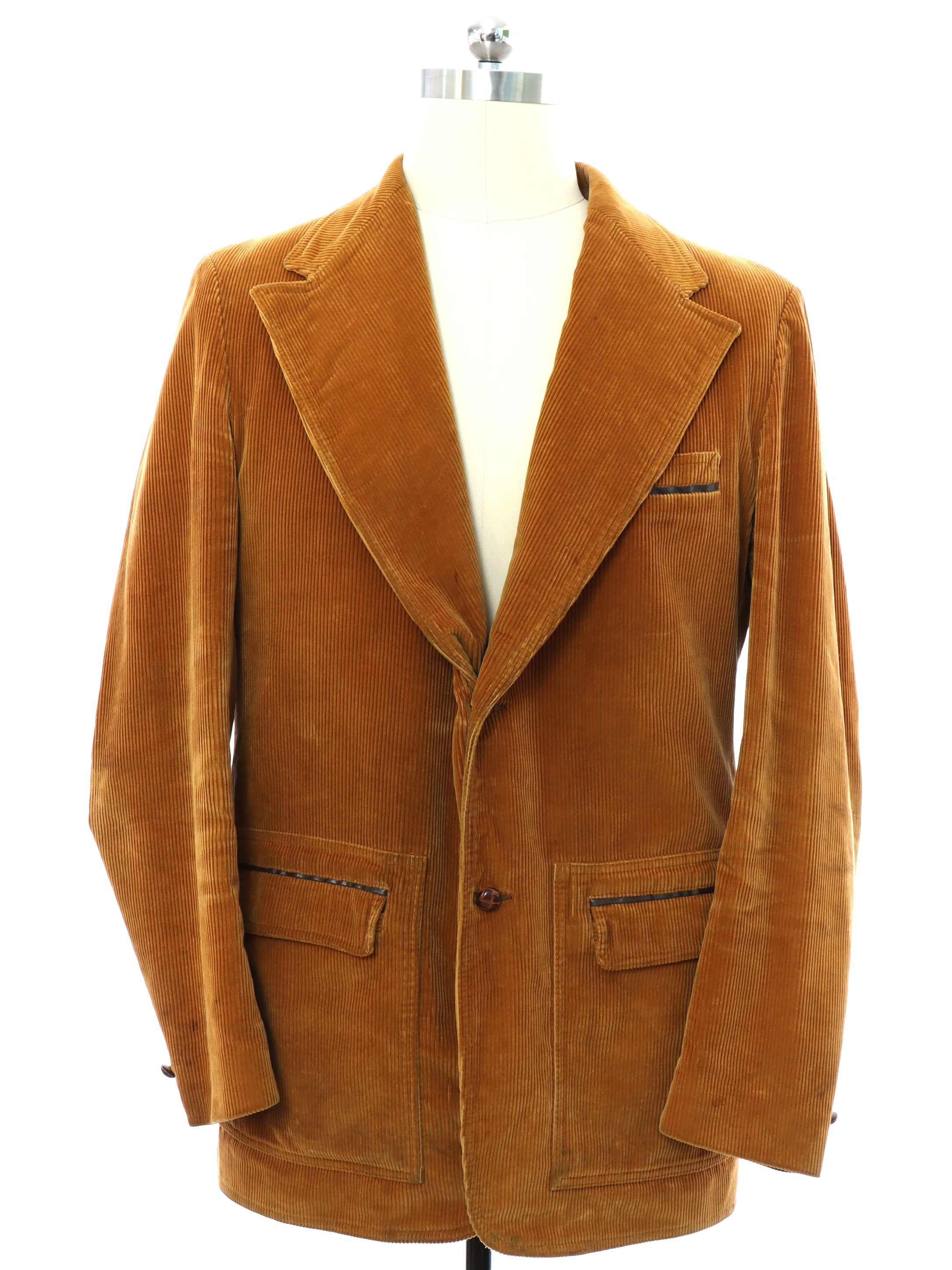 Seventies Vintage Jacket: 70s -Brad Whitney- Mens honey mustard ...
