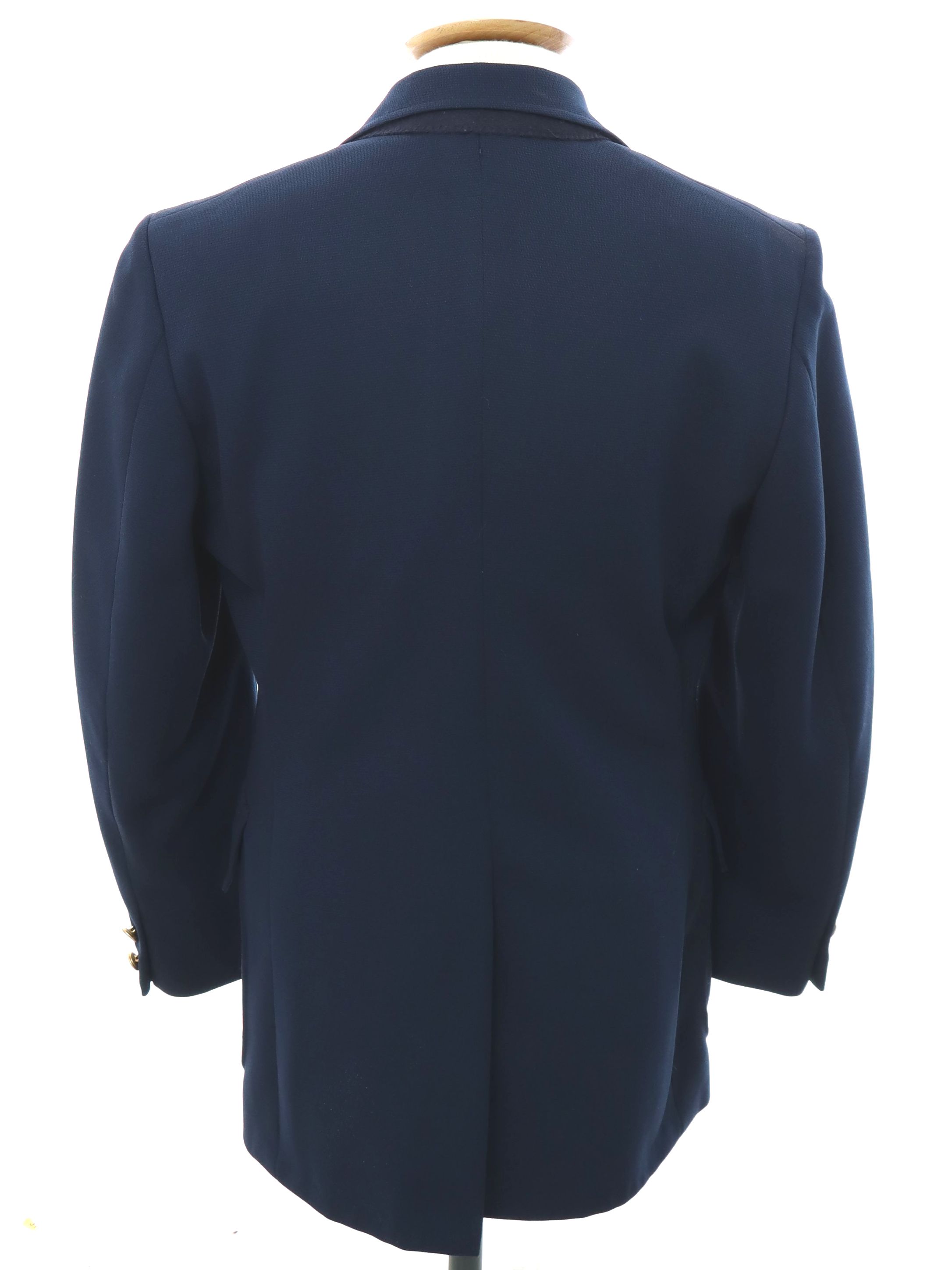 70s Retro Jacket: 70s -Mr. Exec- Mens navy blue background 70s Retro Jacket: 70s -Mr. Exec- Mens navy blue background