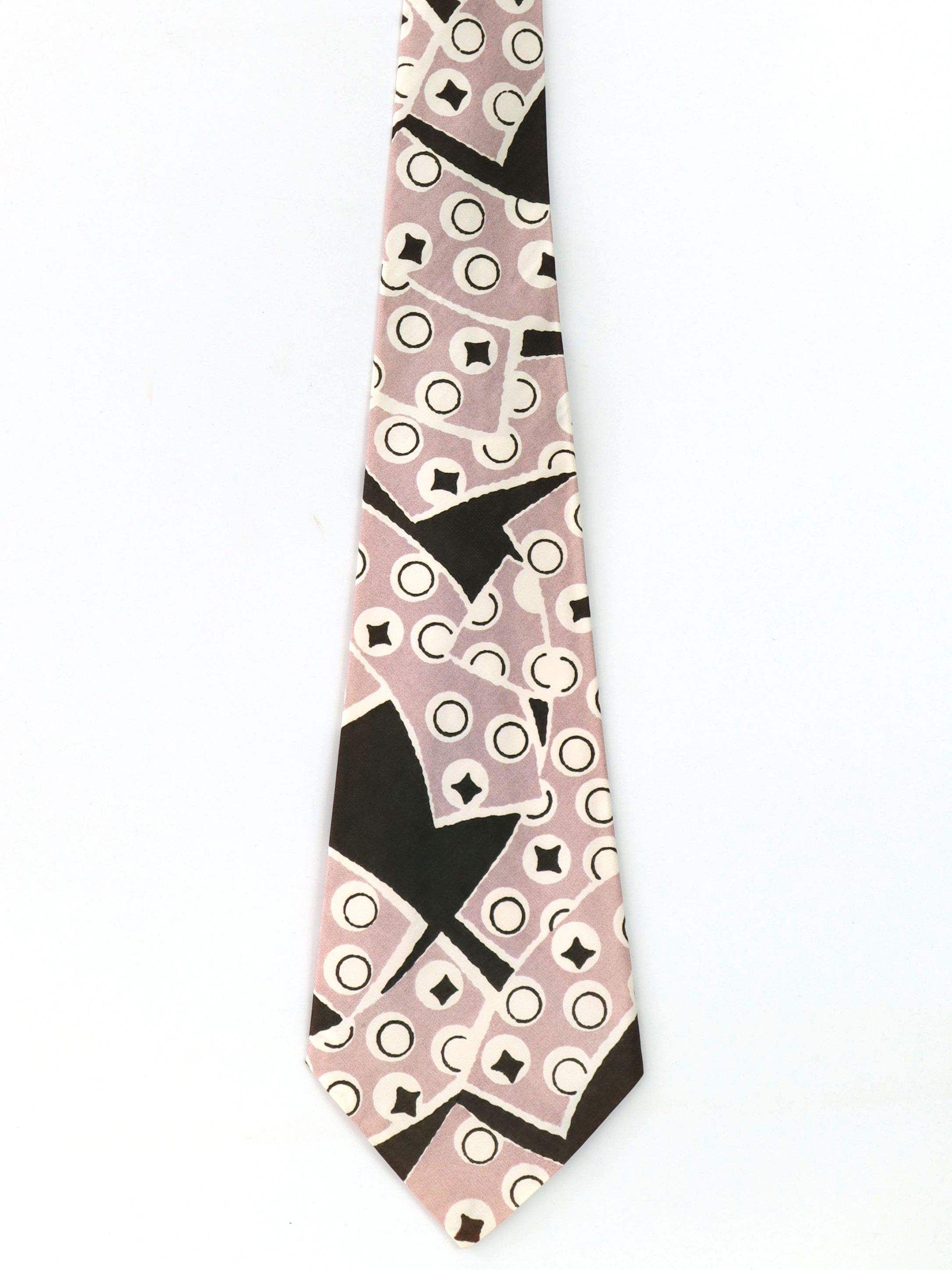 No Label 1940s Vintage Neck Tie: Late 40s -No Label- Mens dark