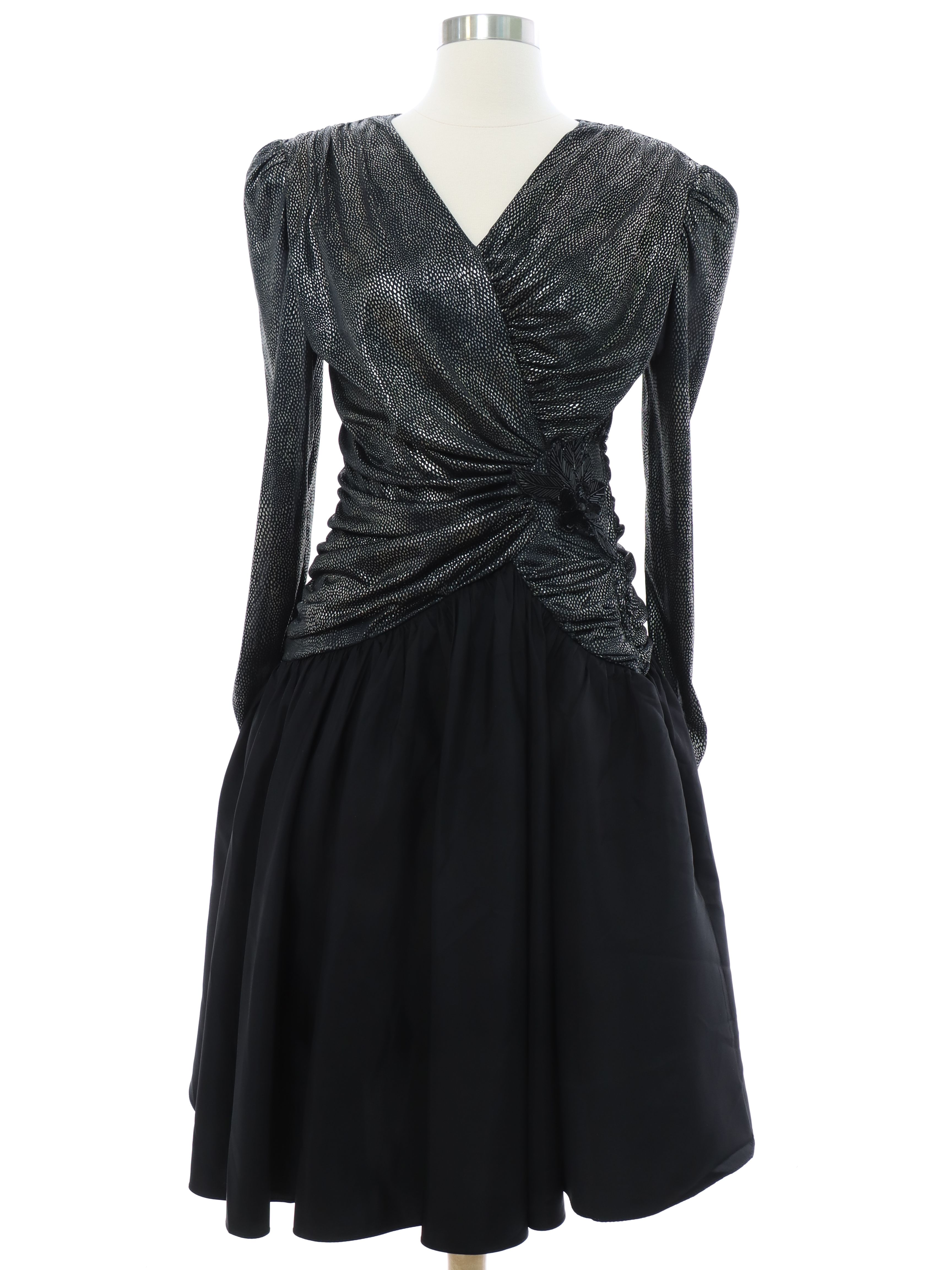 80s Disco Dress (Diamonds Run): 80s -Diamonds Run- Womens black and ...