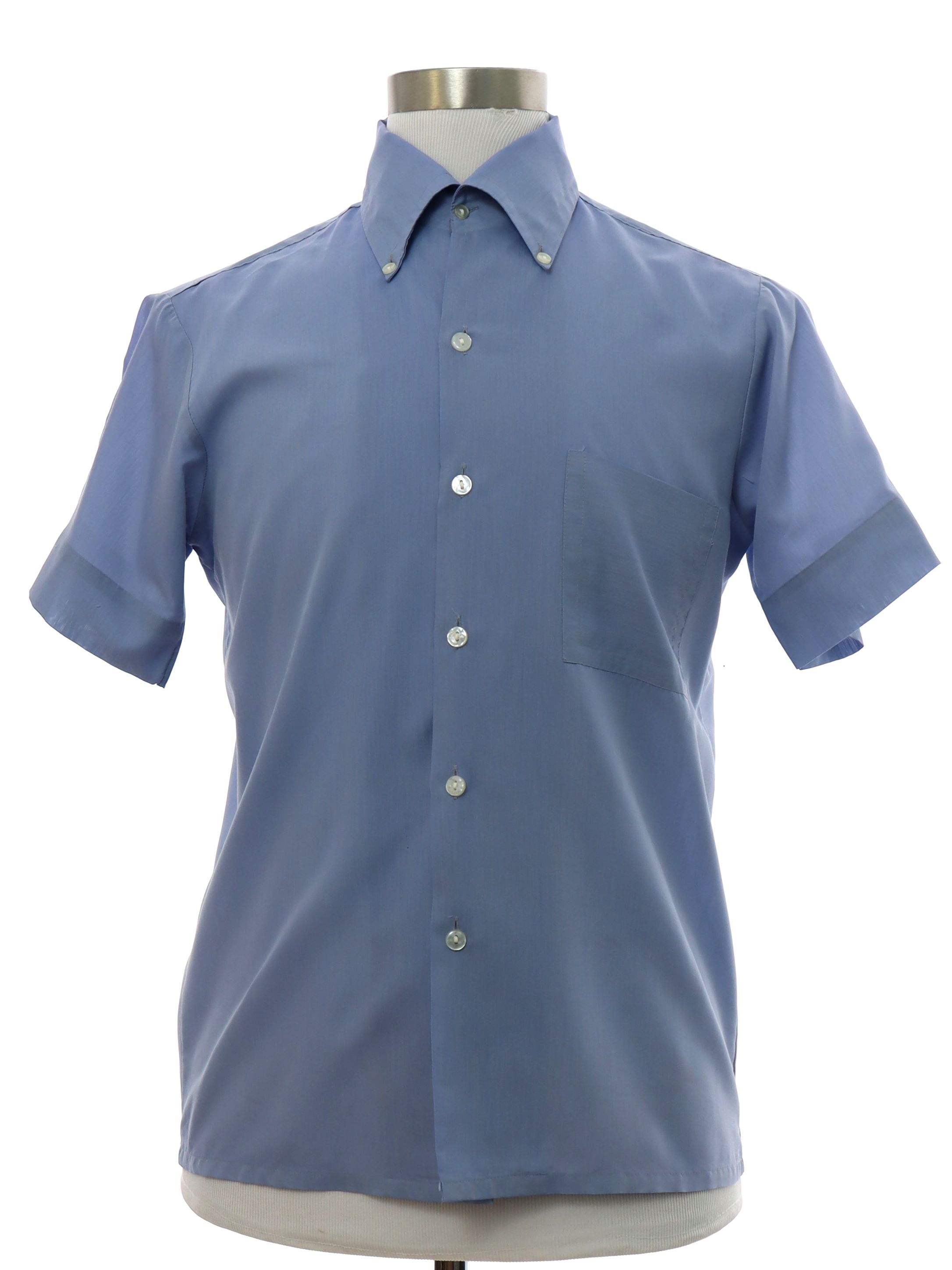 mens polyester button down shirts