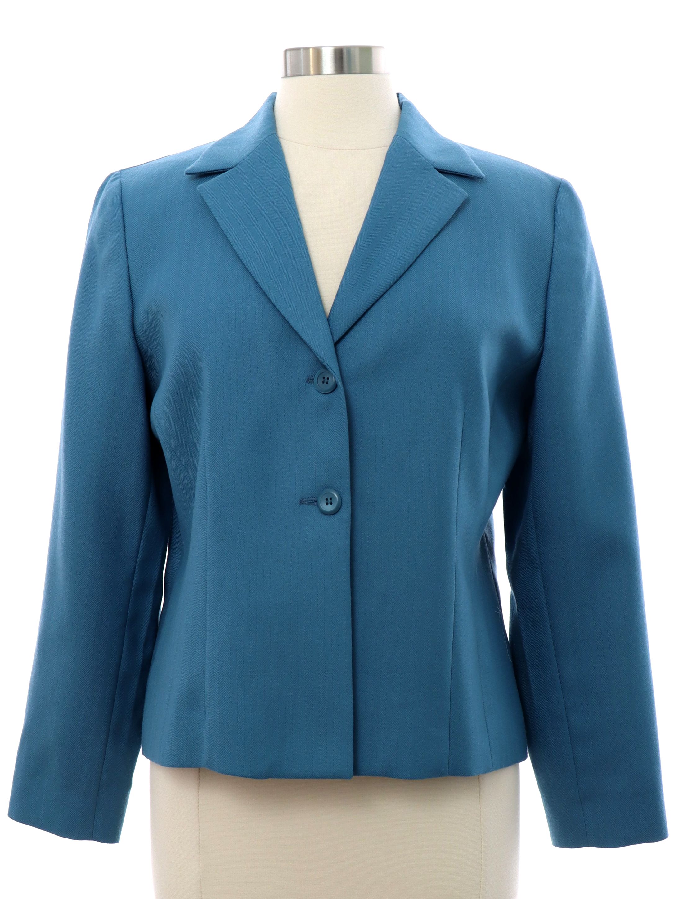 Jacket: 90s (Early y2k 2000s) -Pendleton- Womens cadet blue
