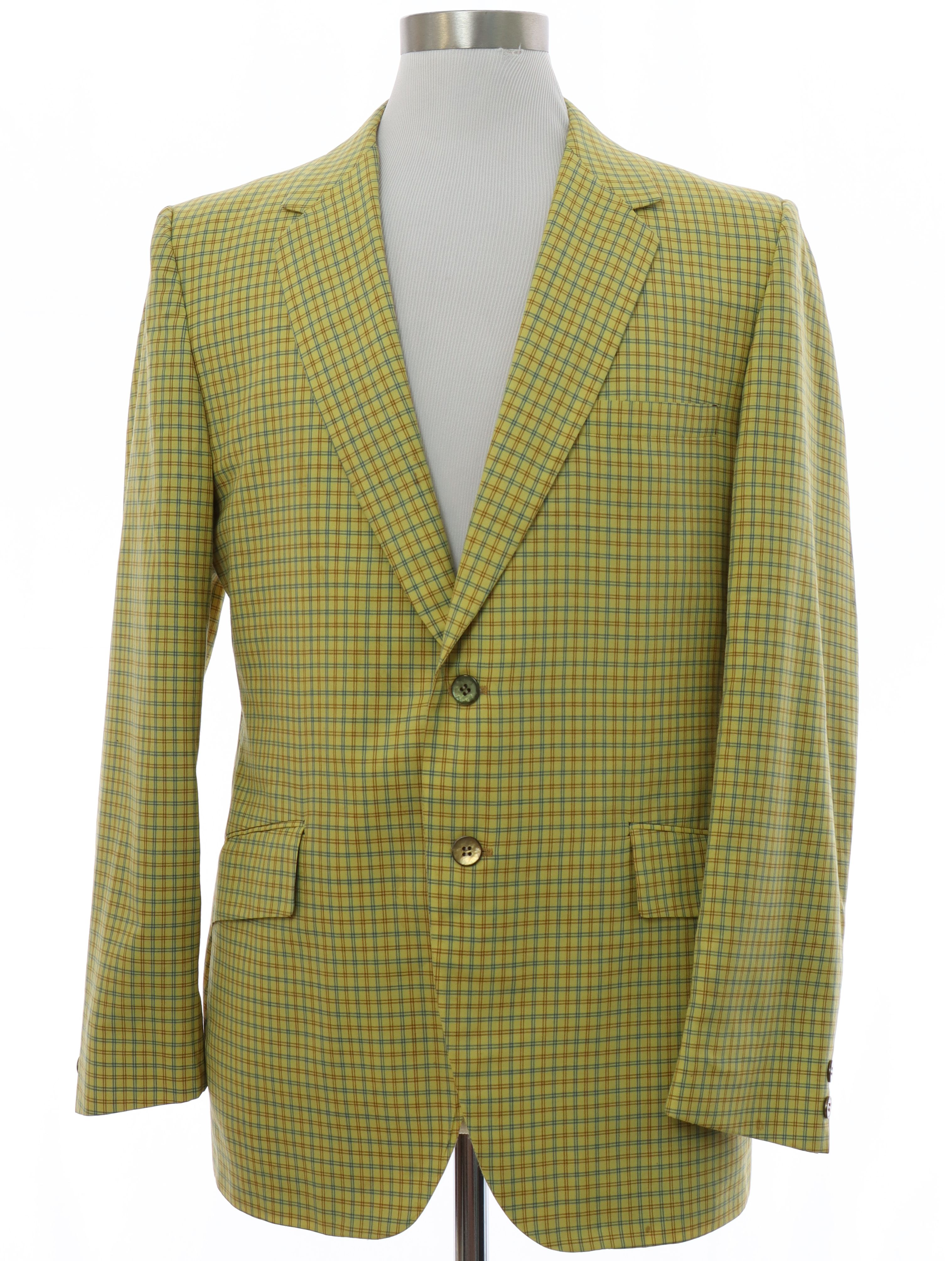 Vintage O Steens Sixties Jacket: 60s -O Steens- Mens yellow, blue, and ...