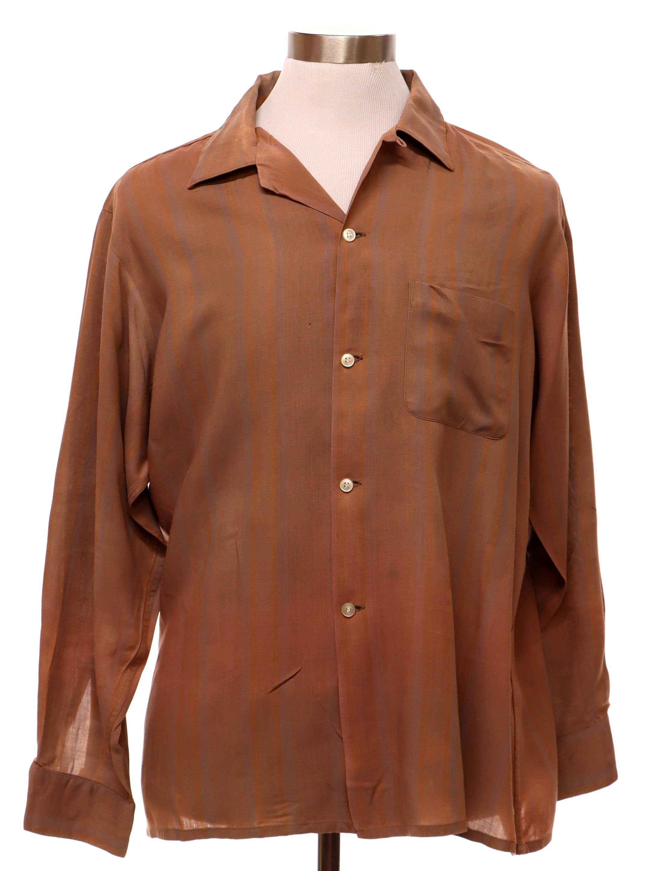 2024 お歳暮【公式】 - 人気ブランド Mens -Arrow- 50s Shirt: Arrow Vintage 50s light rayon brown トップス