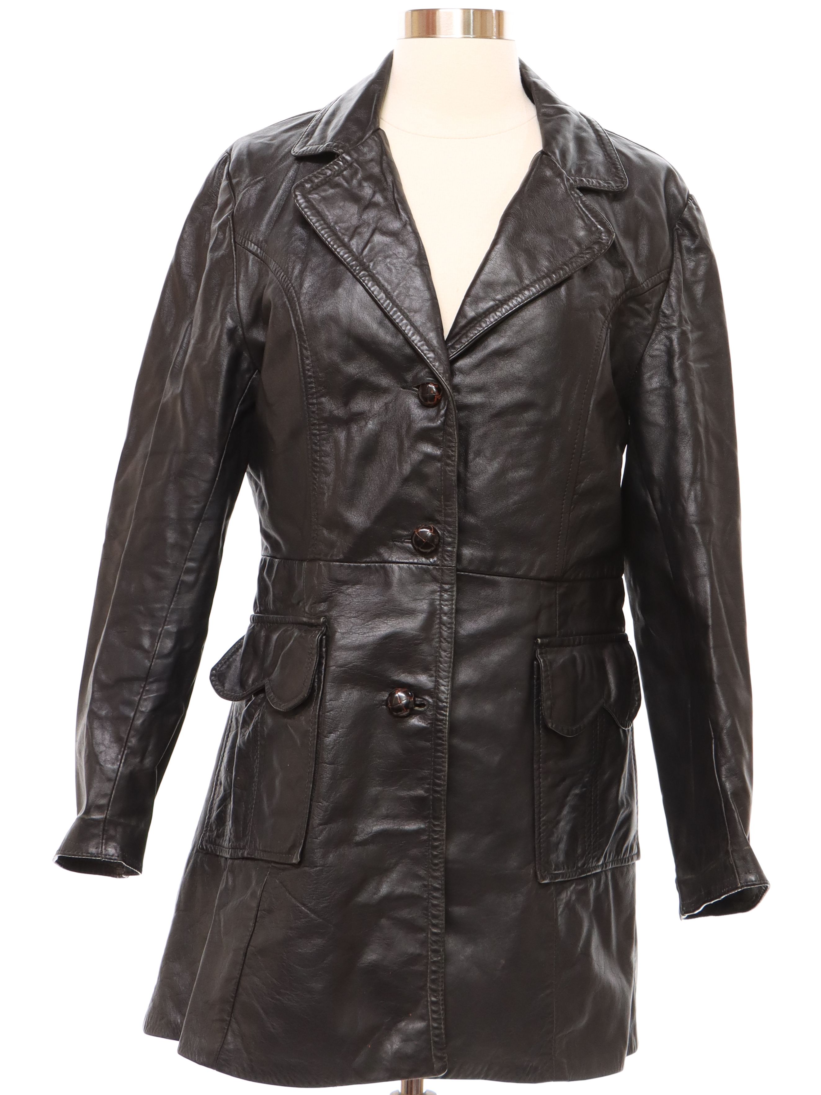 Vintage Adler 70's Leather Jacket: 70s -Adler- Womens black leather ...