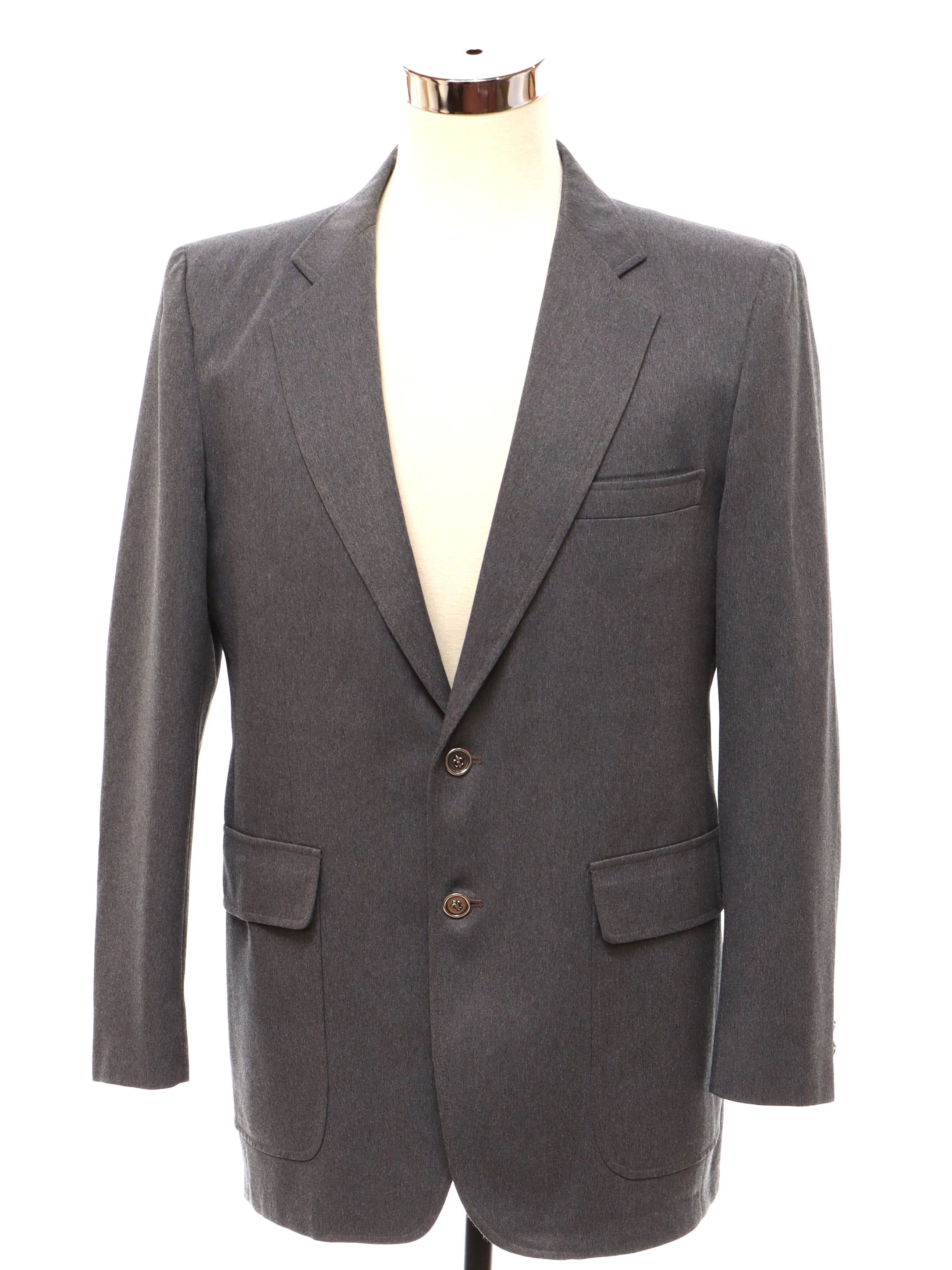 Eighties Vintage Jacket: 80s -JCPenney Comfort Blazer- Mens grey ...