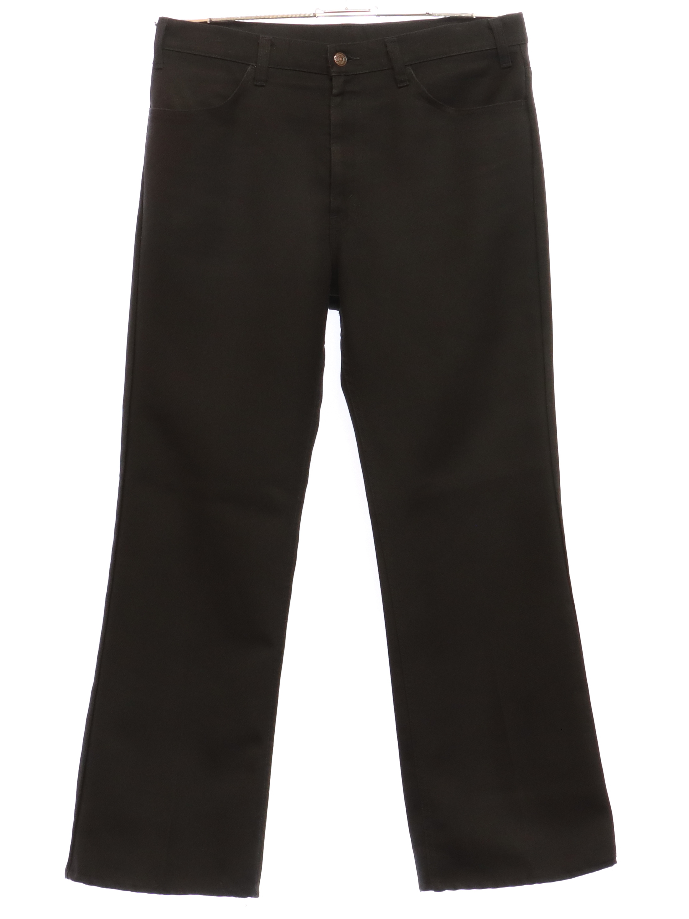 Vintage 70s Pants: 70s -Levis Sta Prest 517- Mens black polyester levis ...