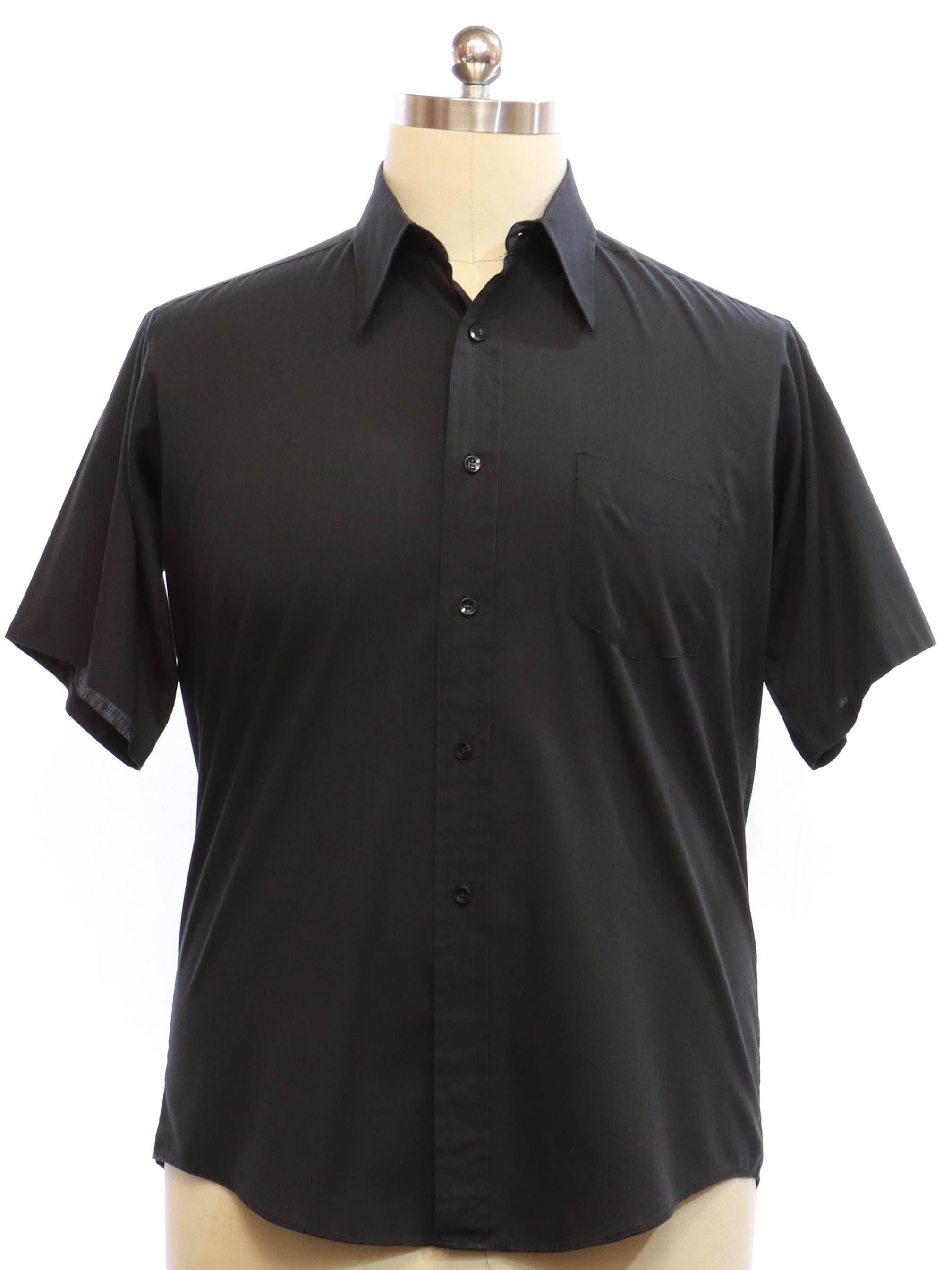 Vintage Dillards 70's Shirt: 70s -Dillards- Mens black background ...
