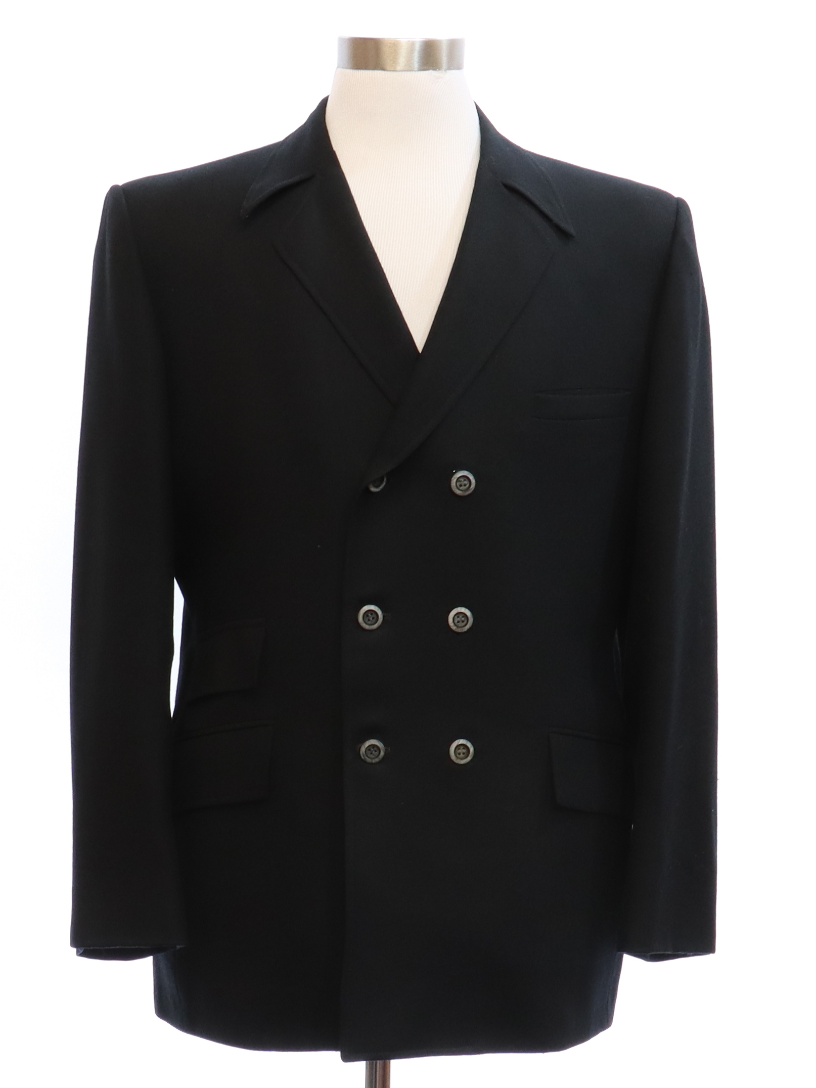 Retro 1960's Jacket (Lavins) : 60s -Lavins- Mens black wool blend ...